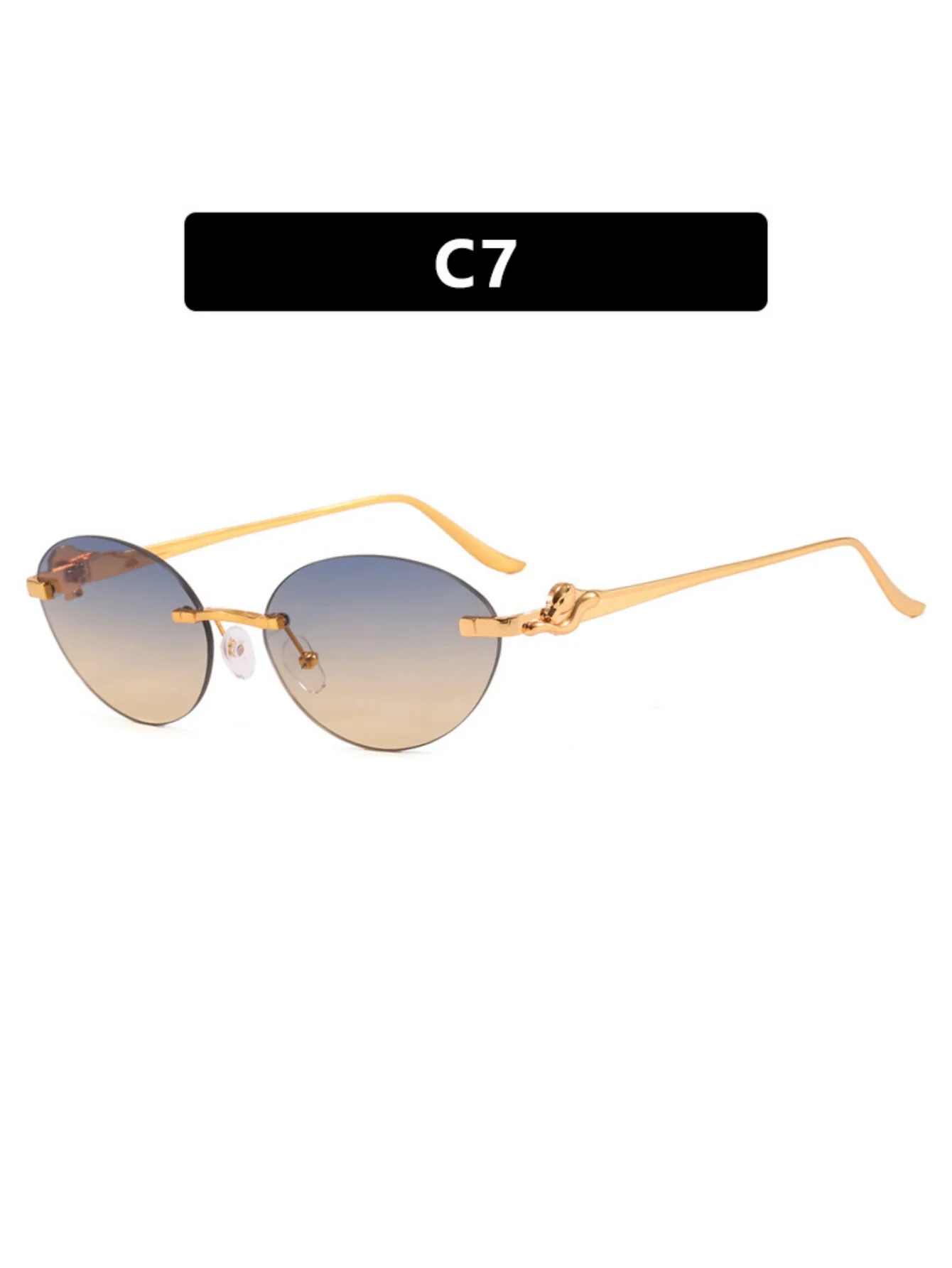 Frameless Oval Sunglasses - Image 17