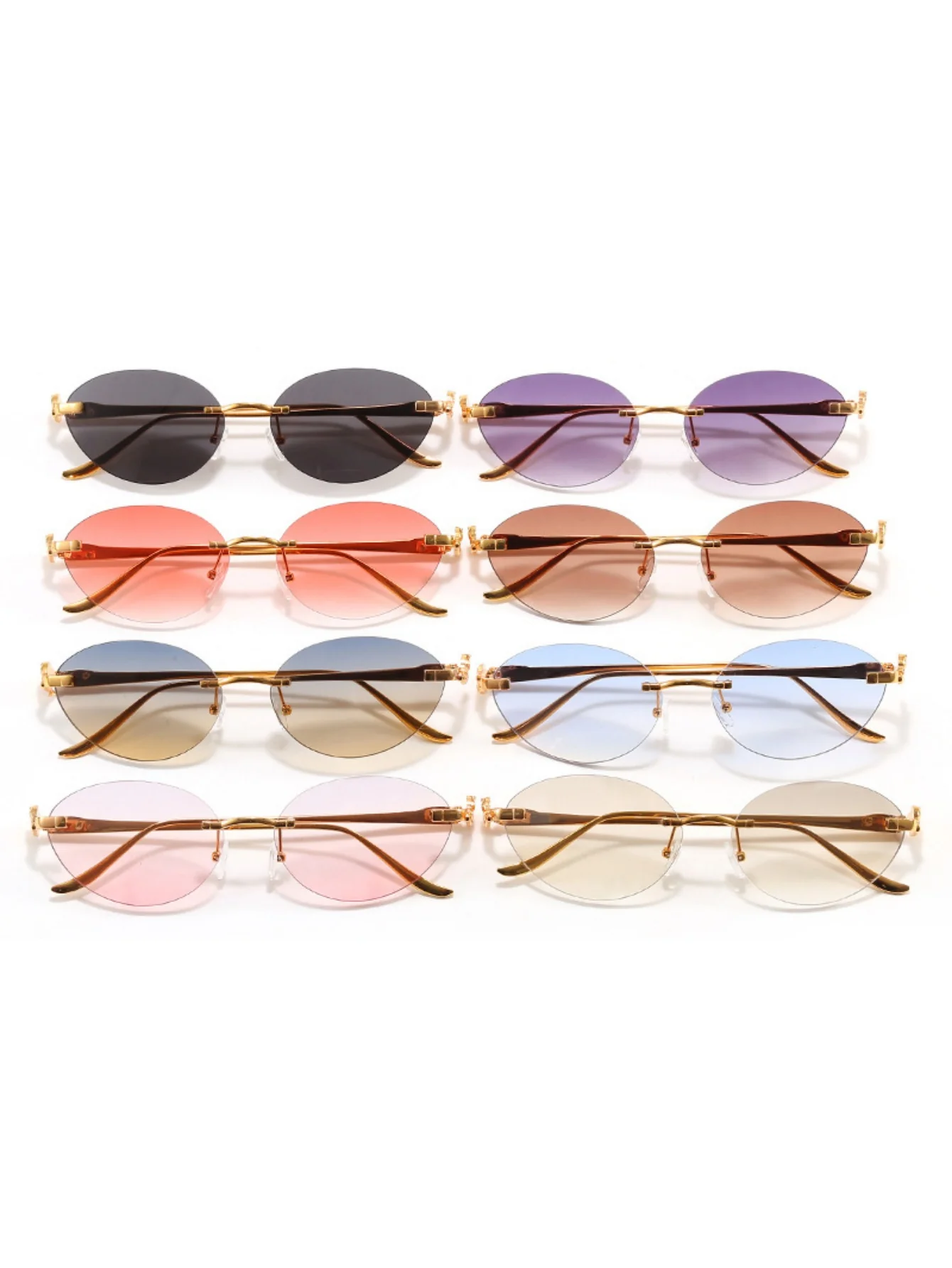Frameless Oval Sunglasses - Image 21