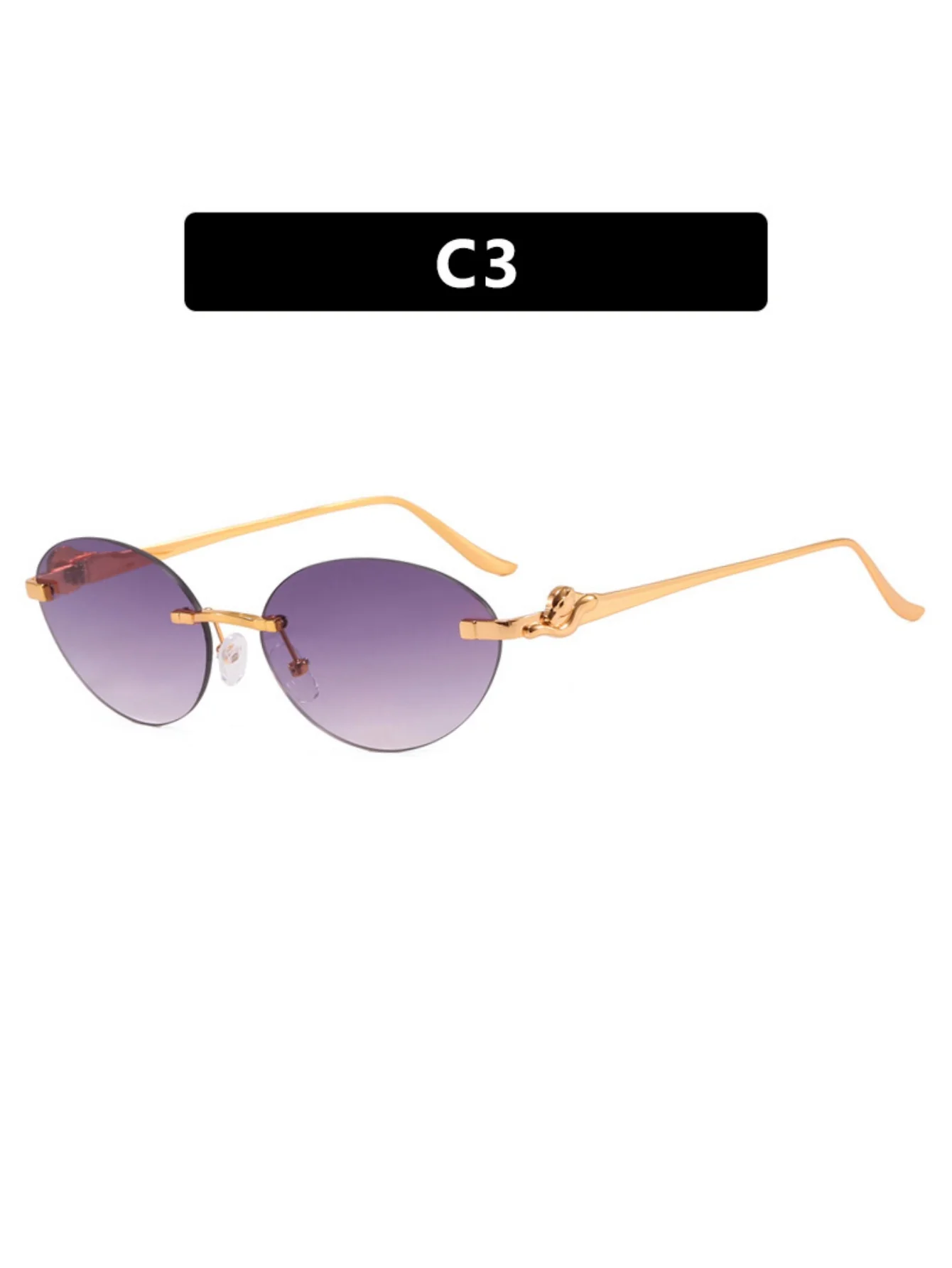 Frameless Oval Sunglasses - Image 9