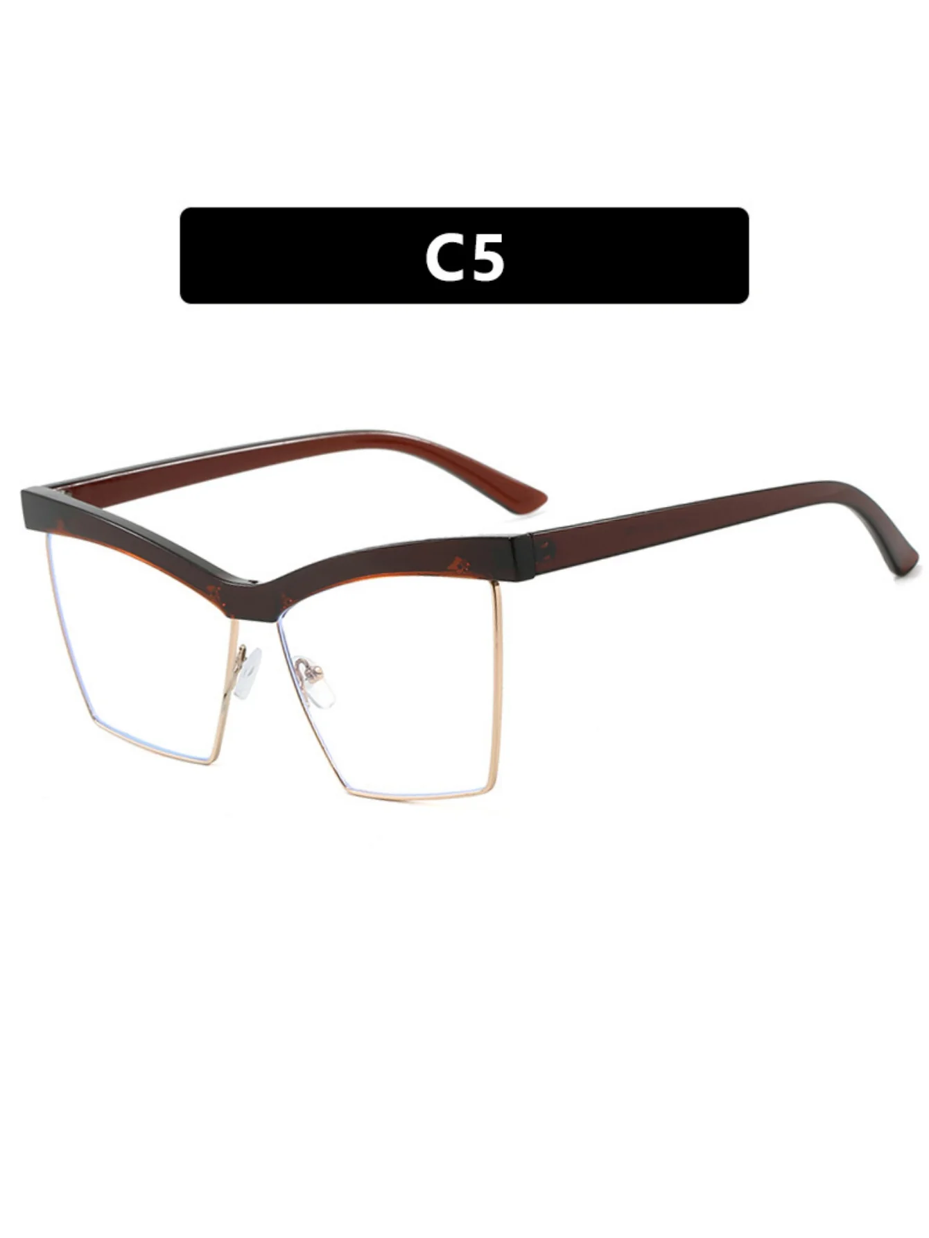 Leopard Print Full-frame Square Fashion Glasses - Image 11