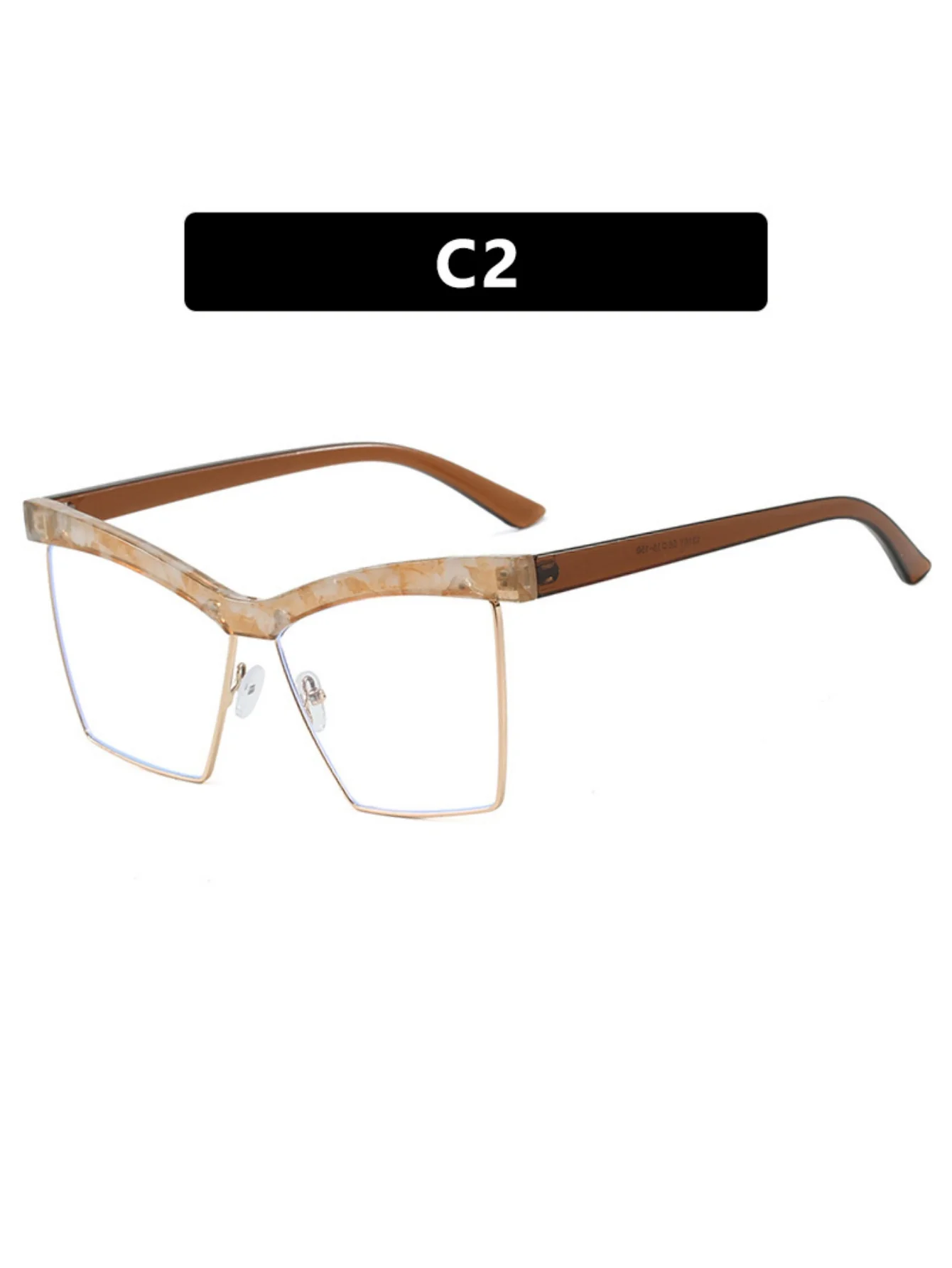 Leopard Print Full-frame Square Fashion Glasses - Image 5