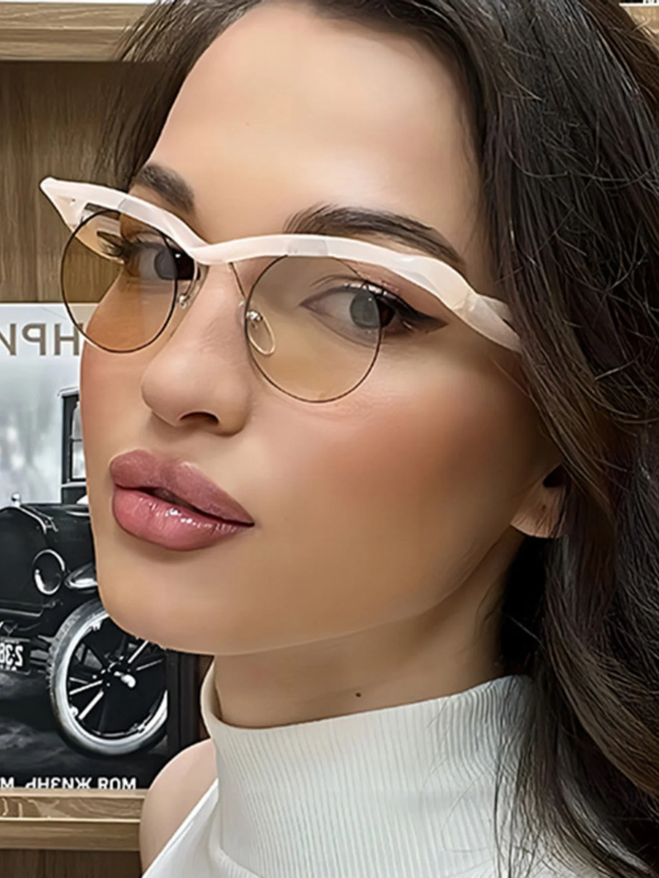 Half-rimmed Round Sunglasses