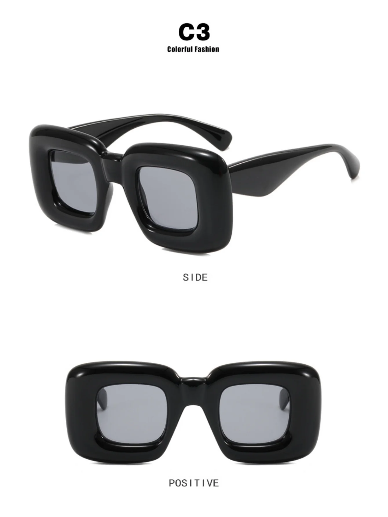 Irregular Full-rim Square Fashion Glasses - Image 10
