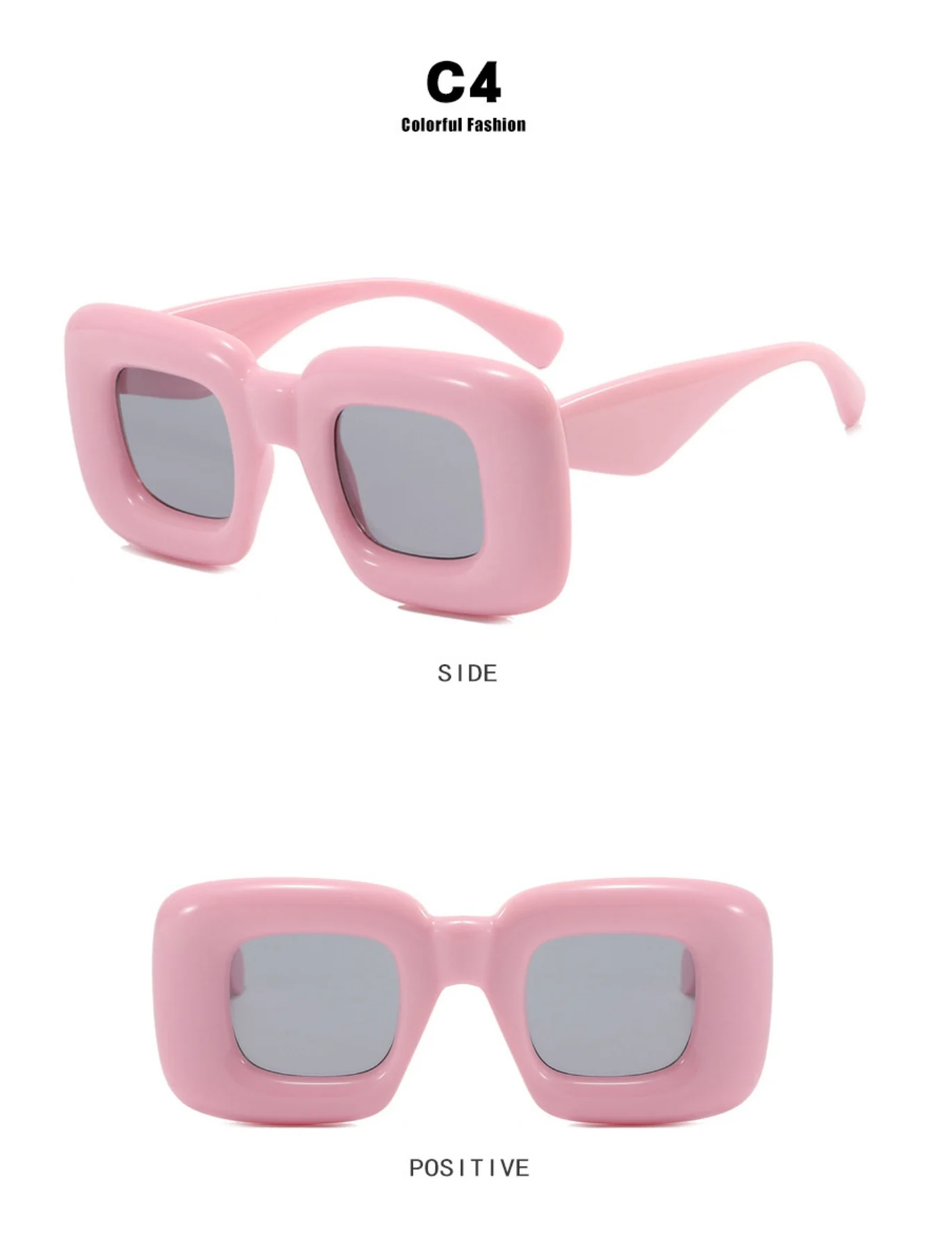 Irregular Full-rim Square Fashion Glasses - Image 12