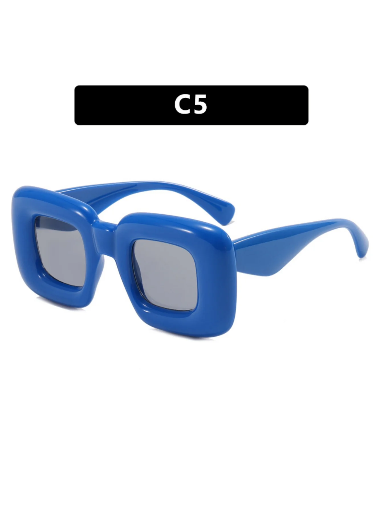 Irregular Full-rim Square Fashion Glasses - Image 13