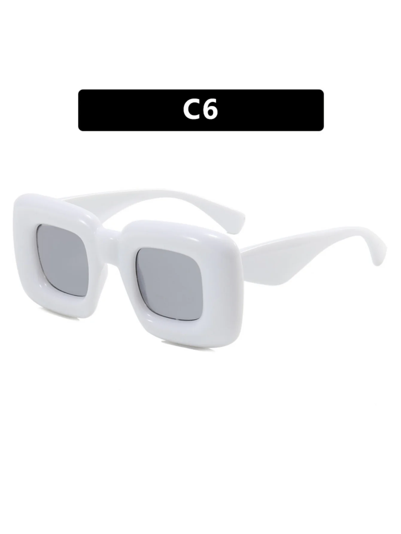 Irregular Full-rim Square Fashion Glasses - Image 15