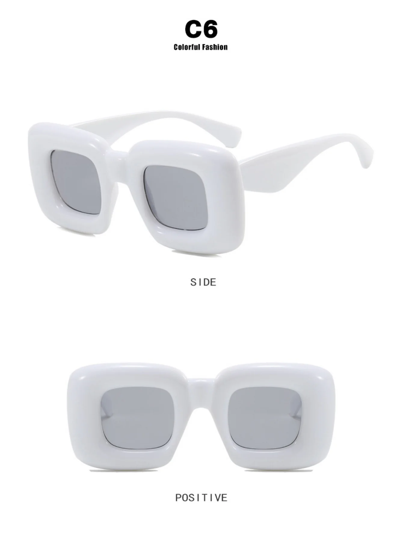 Irregular Full-rim Square Fashion Glasses - Image 16