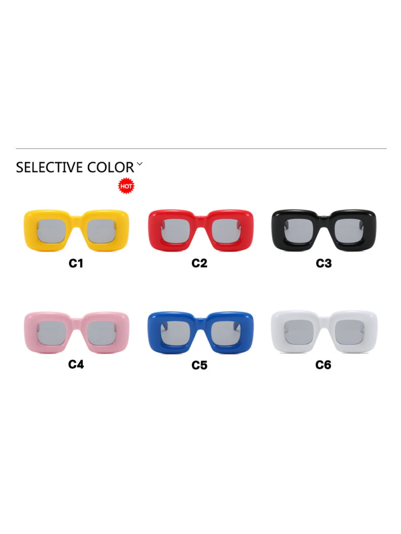 Irregular Full-rim Square Fashion Glasses - Image 17