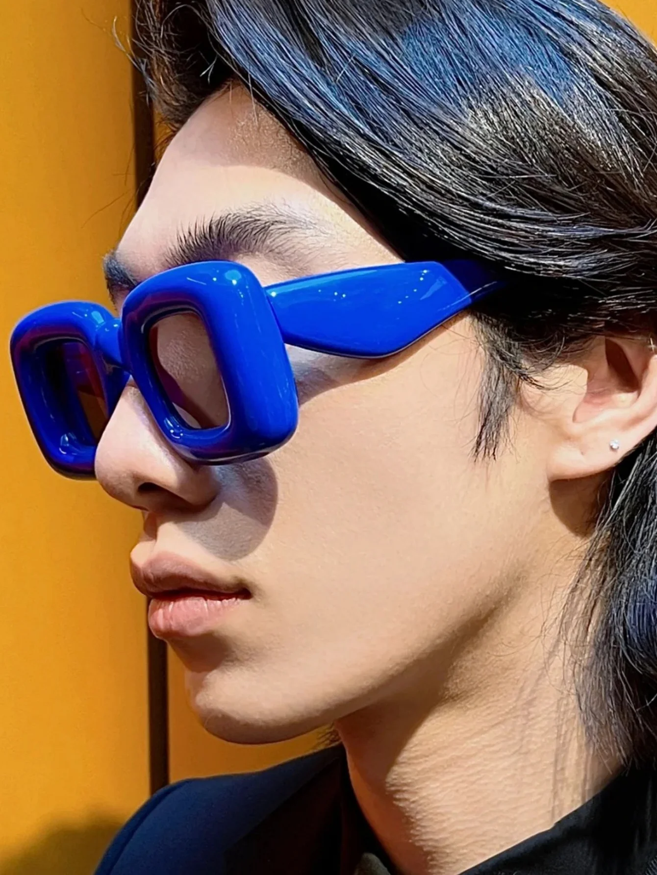 Irregular Full-rim Square Fashion Glasses - Image 4