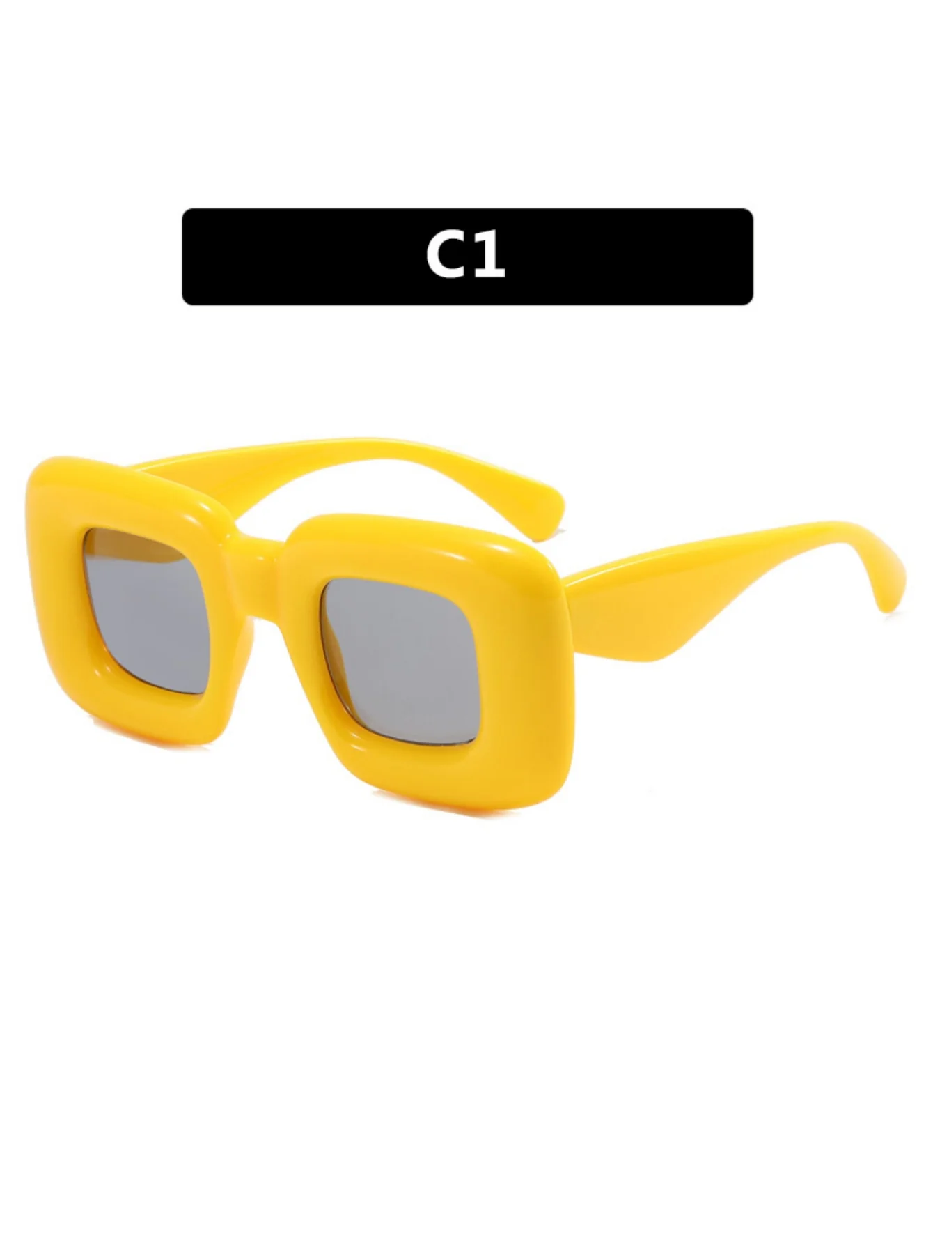 Irregular Full-rim Square Fashion Glasses - Image 5