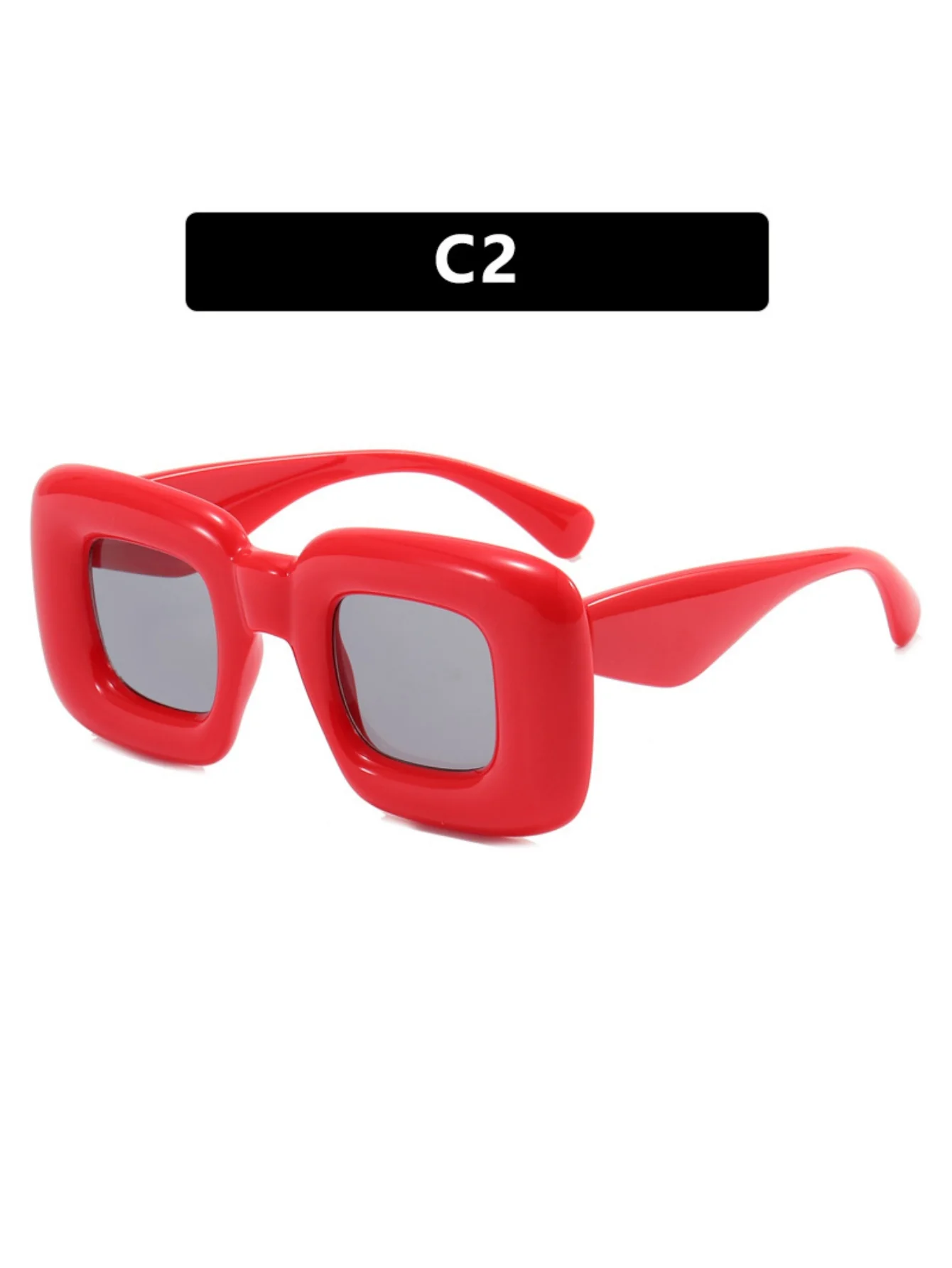 Irregular Full-rim Square Fashion Glasses - Image 7