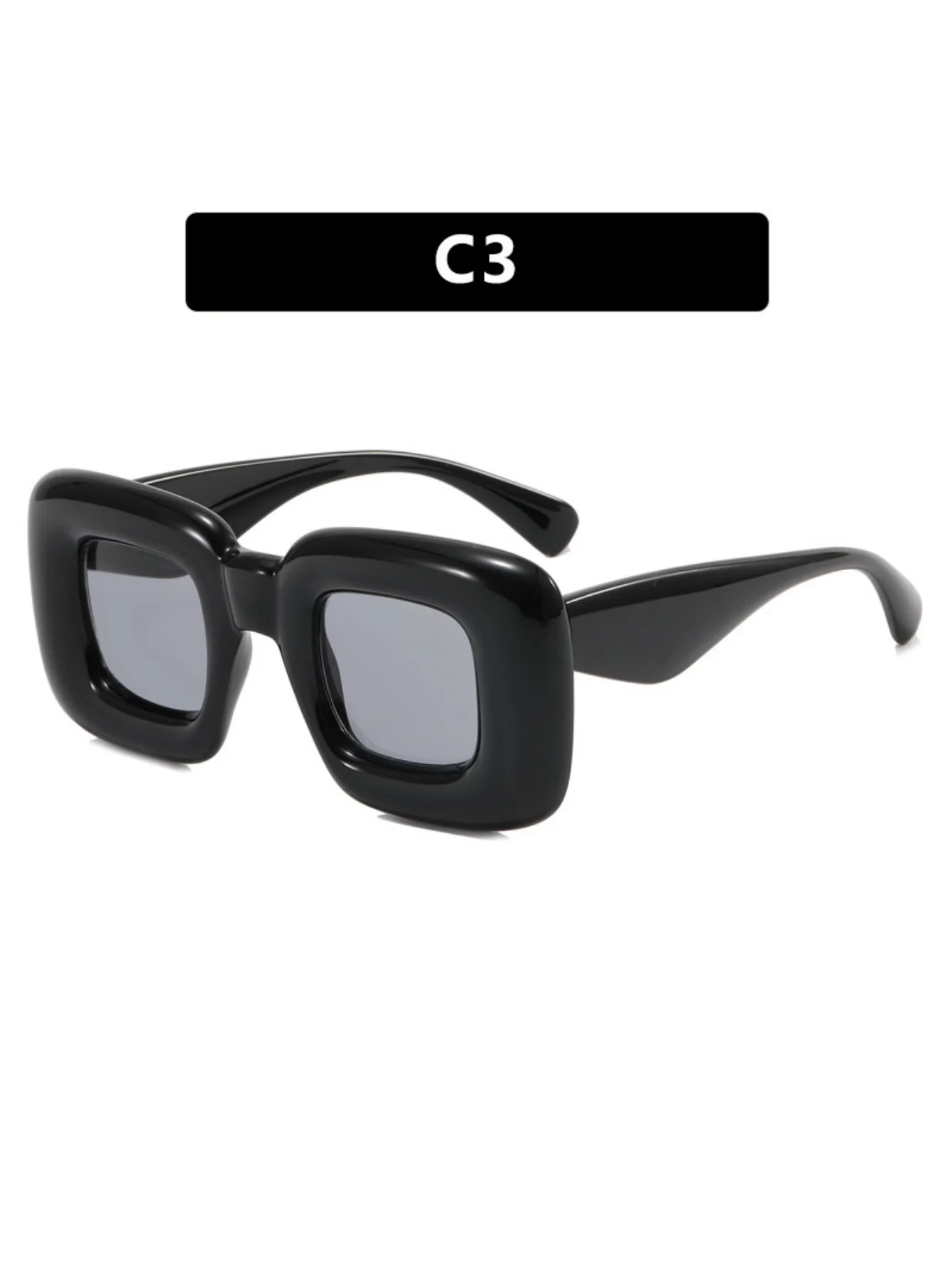 Irregular Full-rim Square Fashion Glasses - Image 9