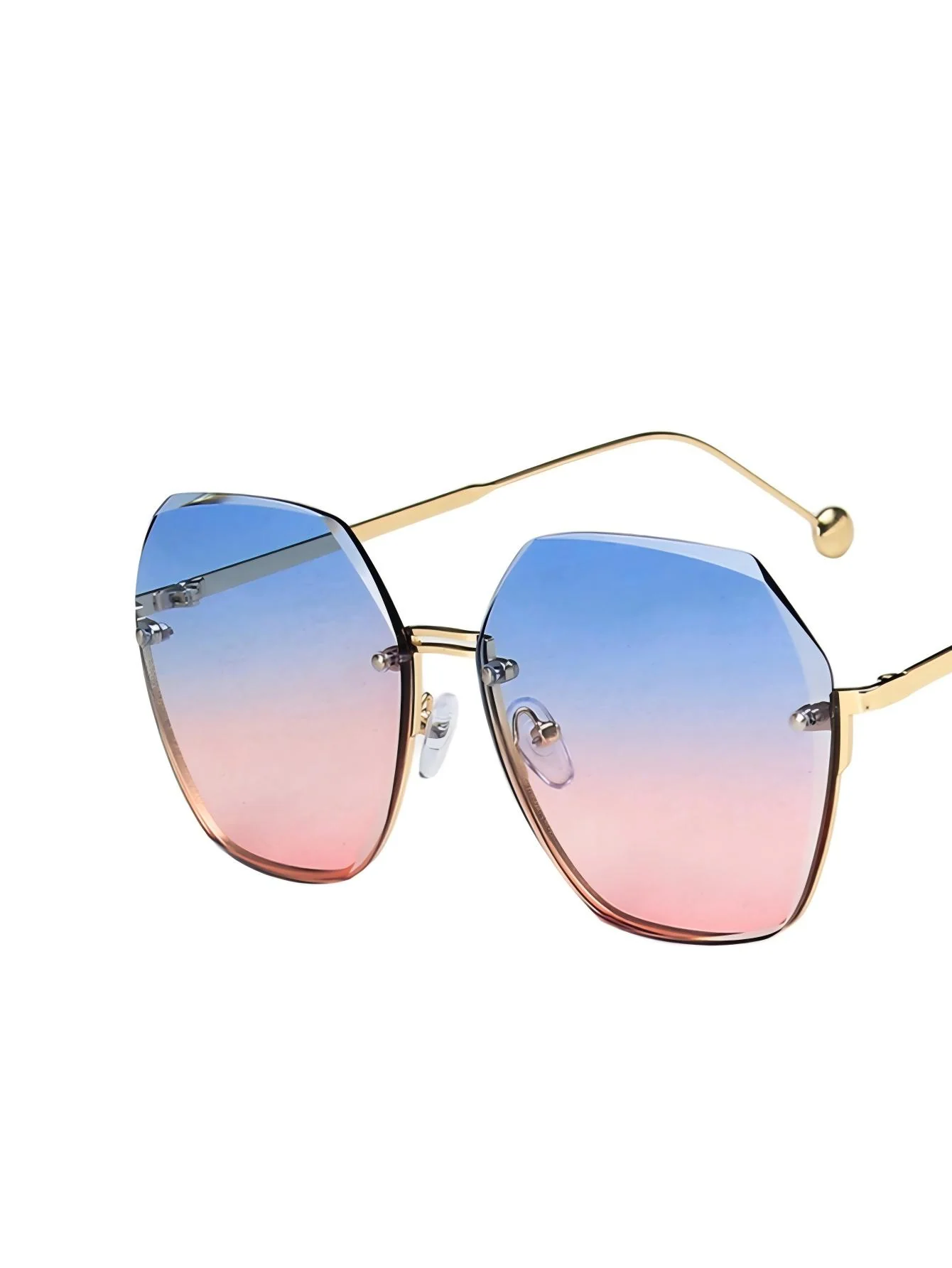 Frameless Polygonal Fashion Glasses - Image 4