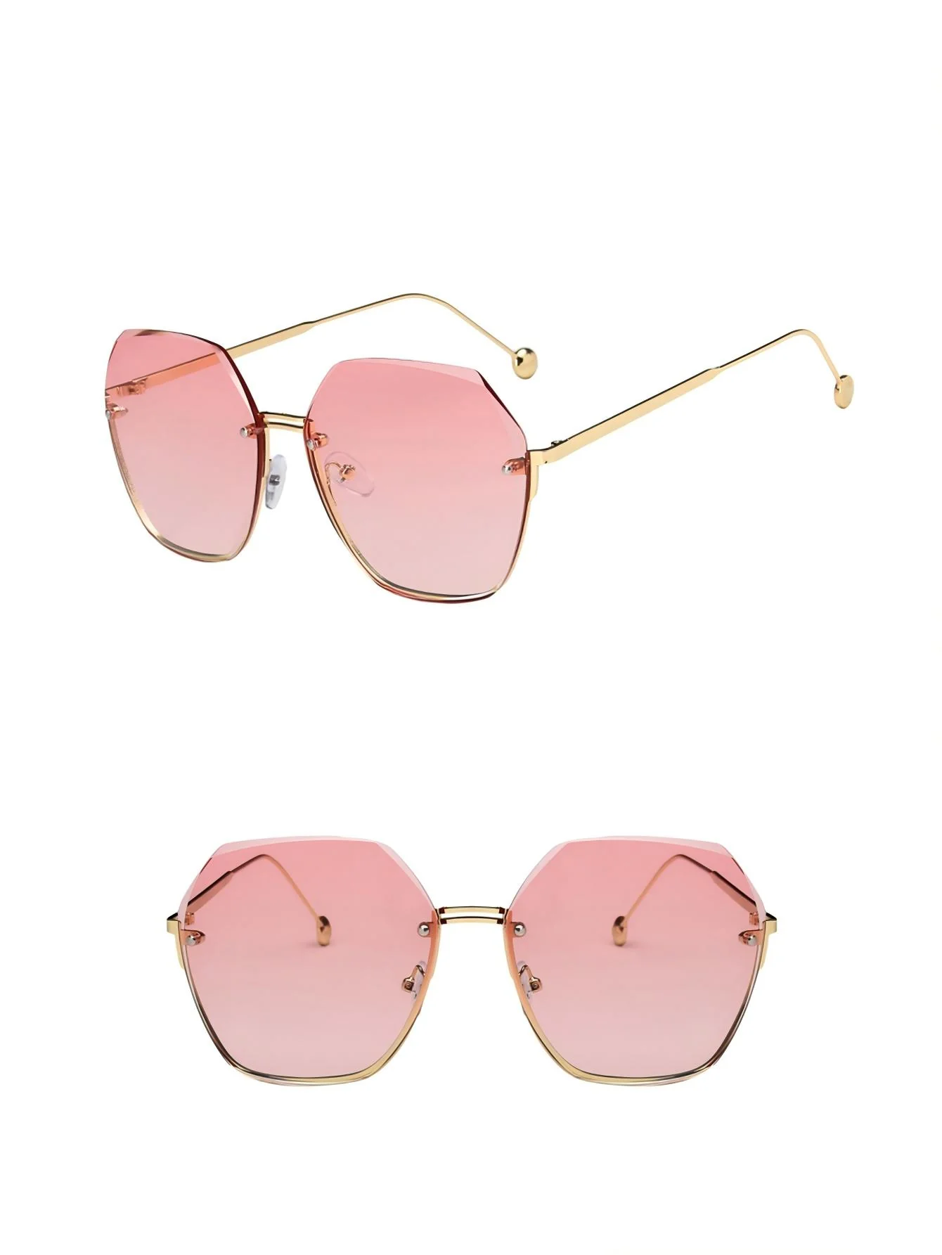 Frameless Polygonal Fashion Glasses - Image 7