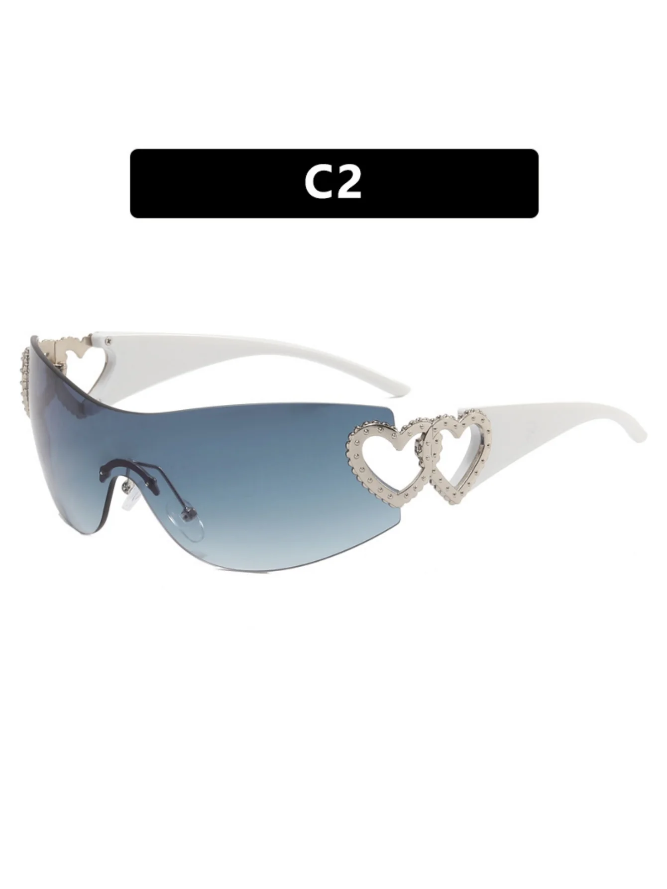 Heart-shaped Frameless Fashion Glasses - Image 4