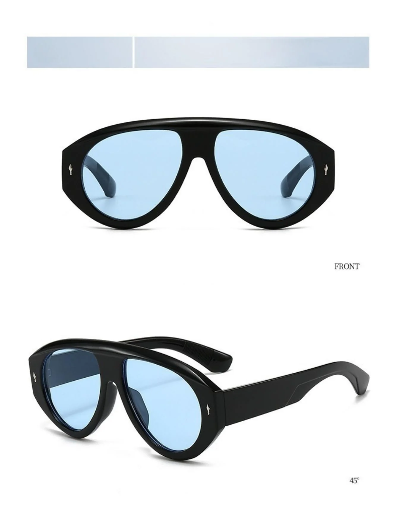 Full-frame Irregular Sunglasses - Image 13