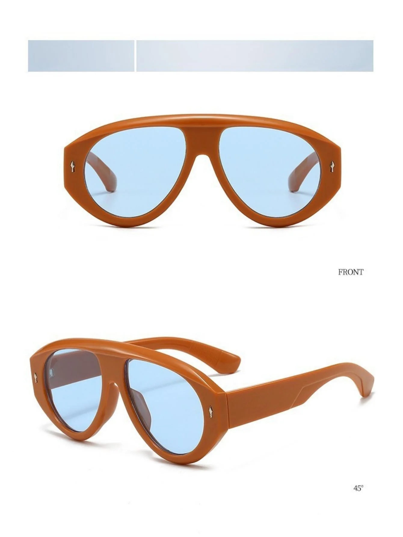 Full-frame Irregular Sunglasses - Image 15