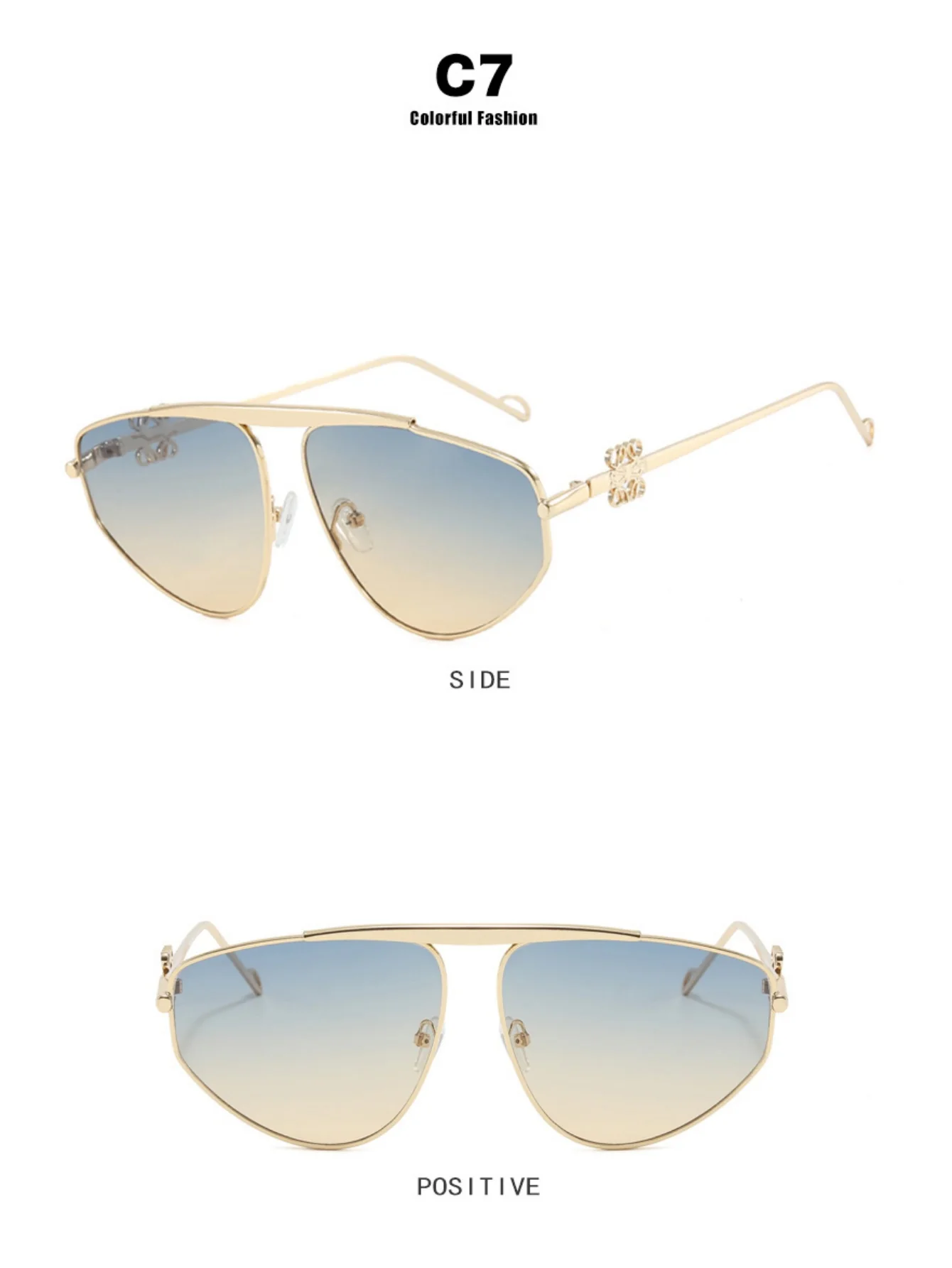 Frameless Aviator Sunglasses - Image 11