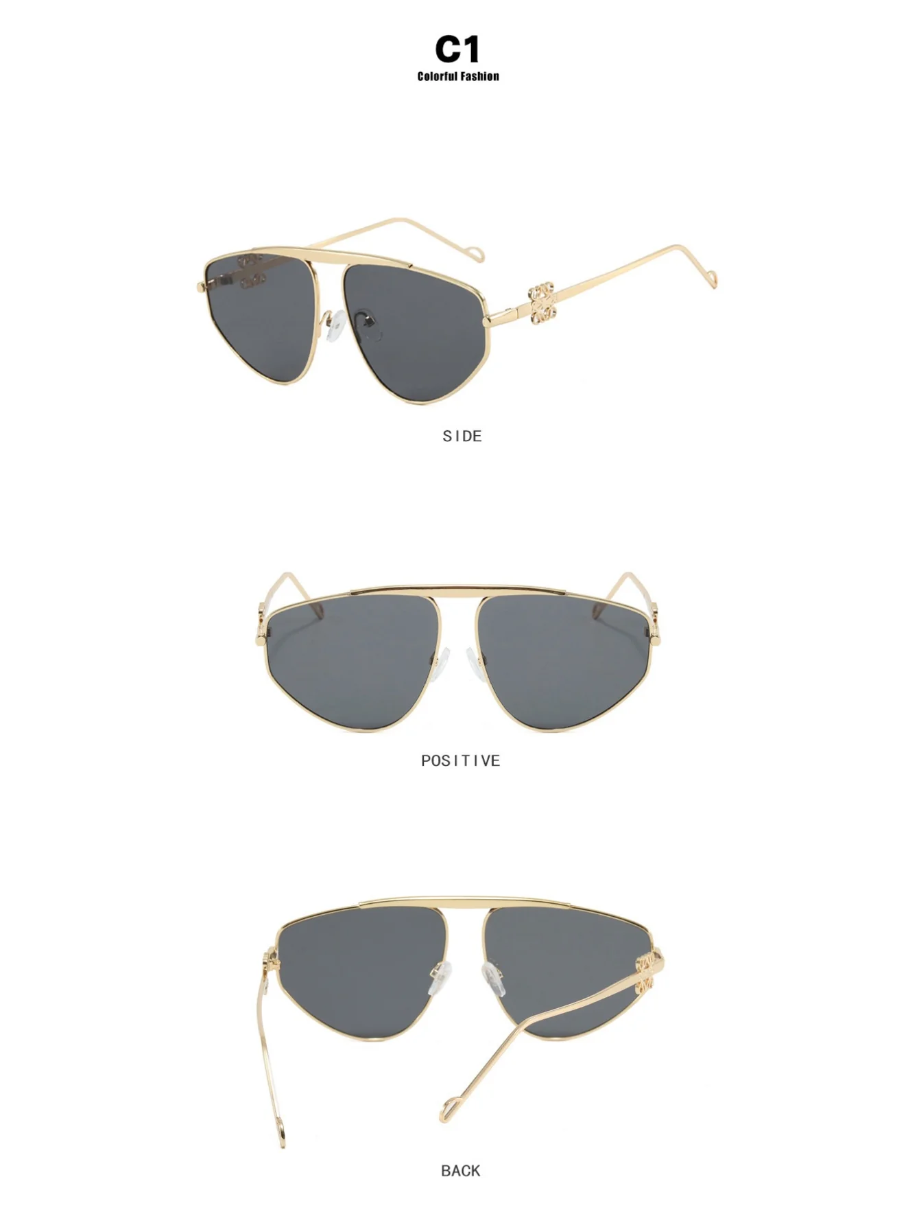 Frameless Aviator Sunglasses - Image 3