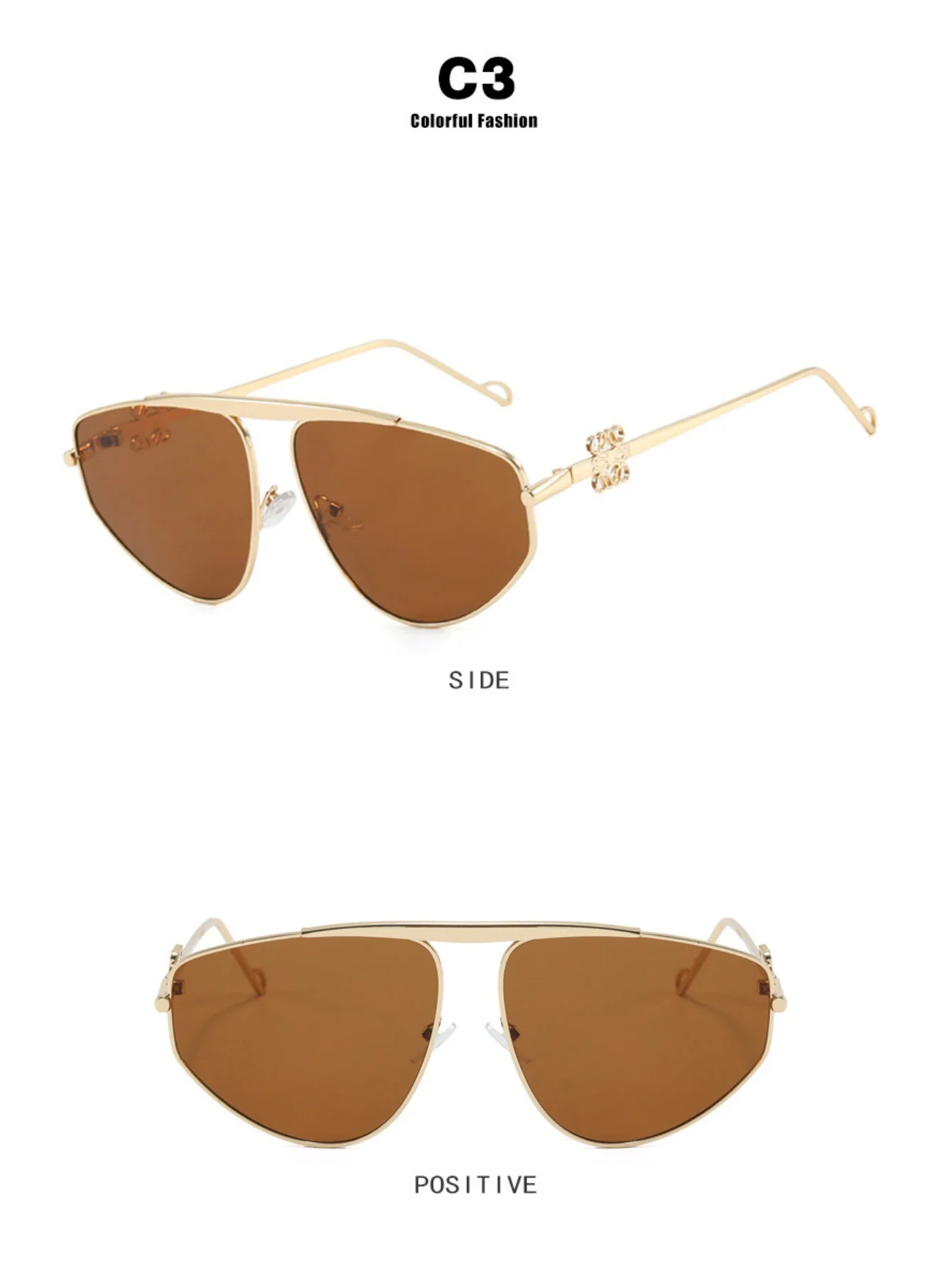 Frameless Aviator Sunglasses - Image 5