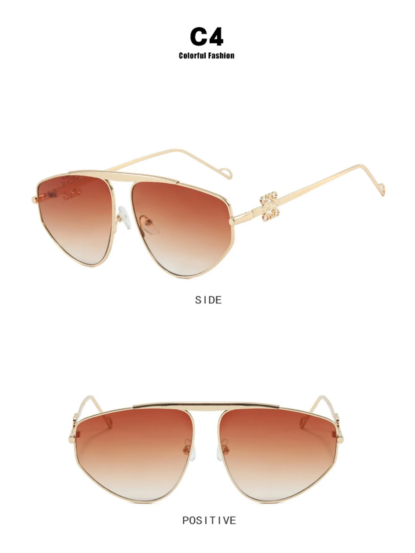 Frameless Aviator Sunglasses - Image 7