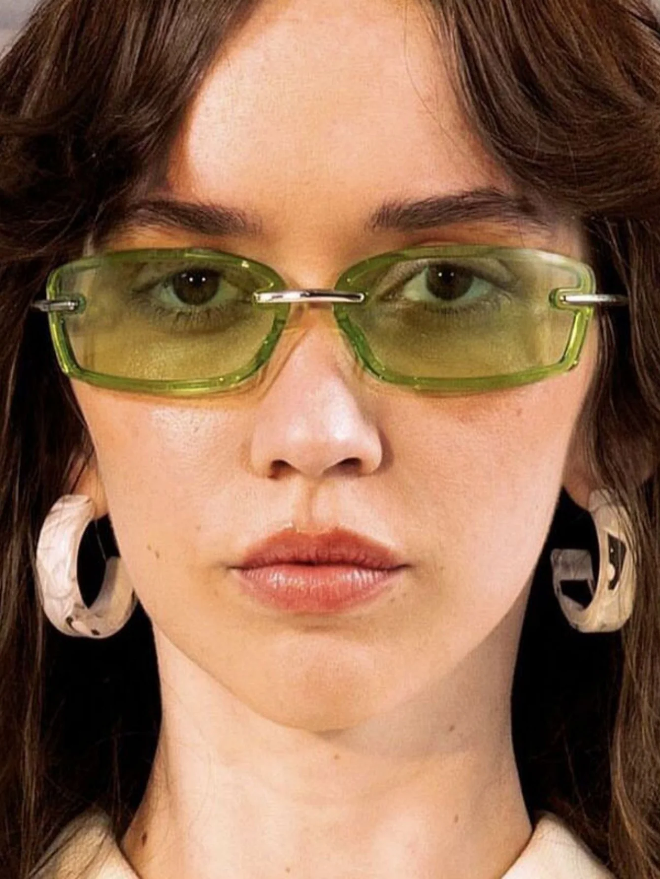 Frameless Square Sunglasses