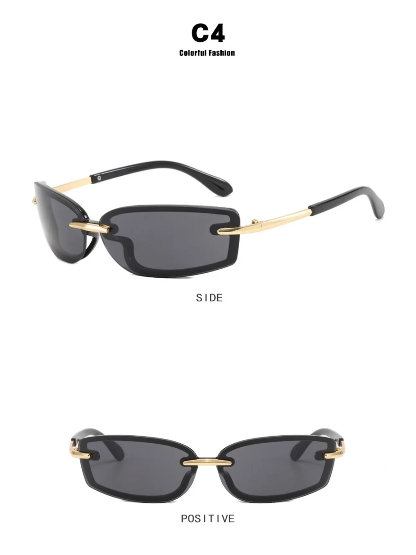 Frameless Square Sunglasses - Image 11