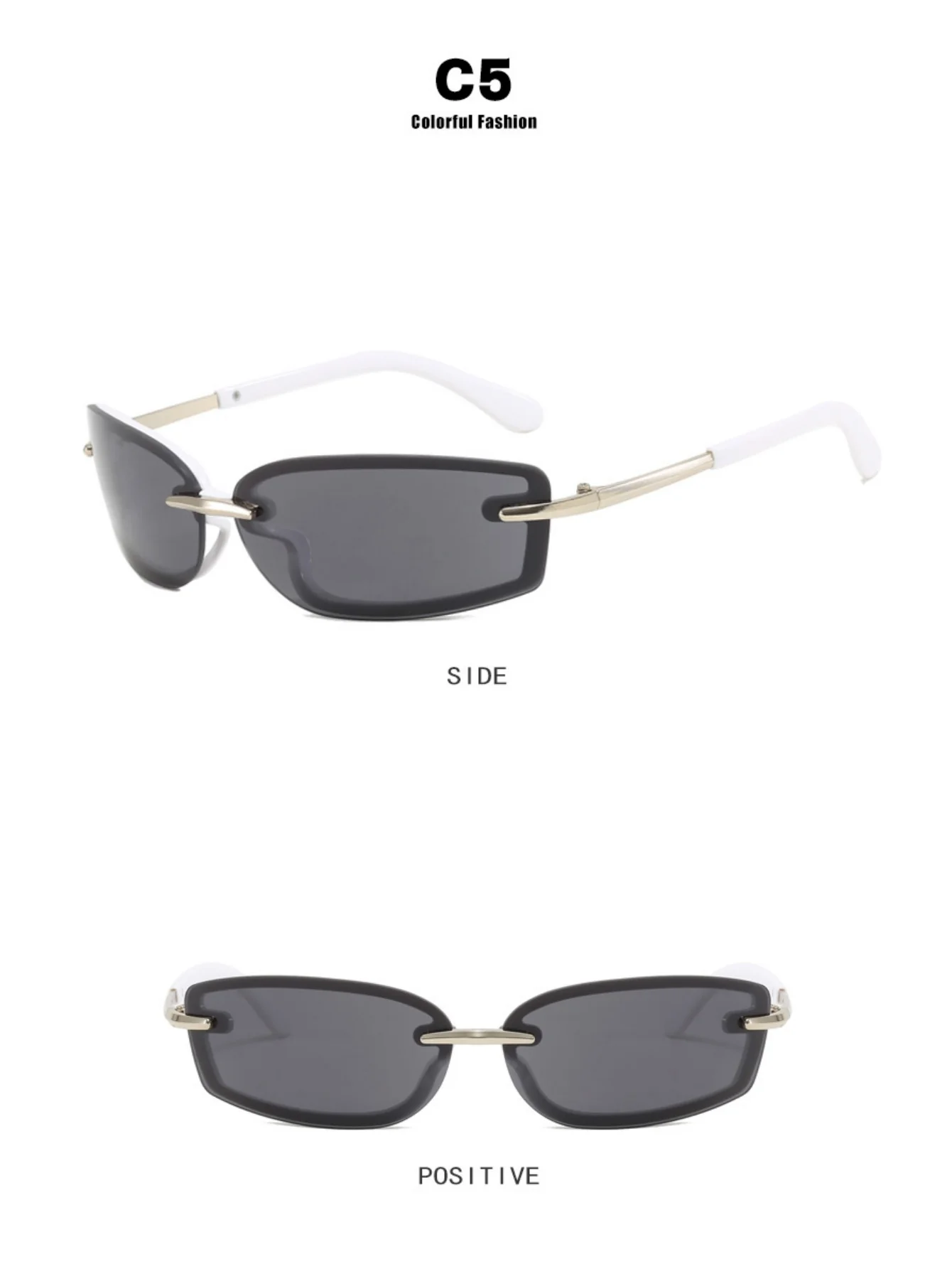 Frameless Square Sunglasses - Image 13