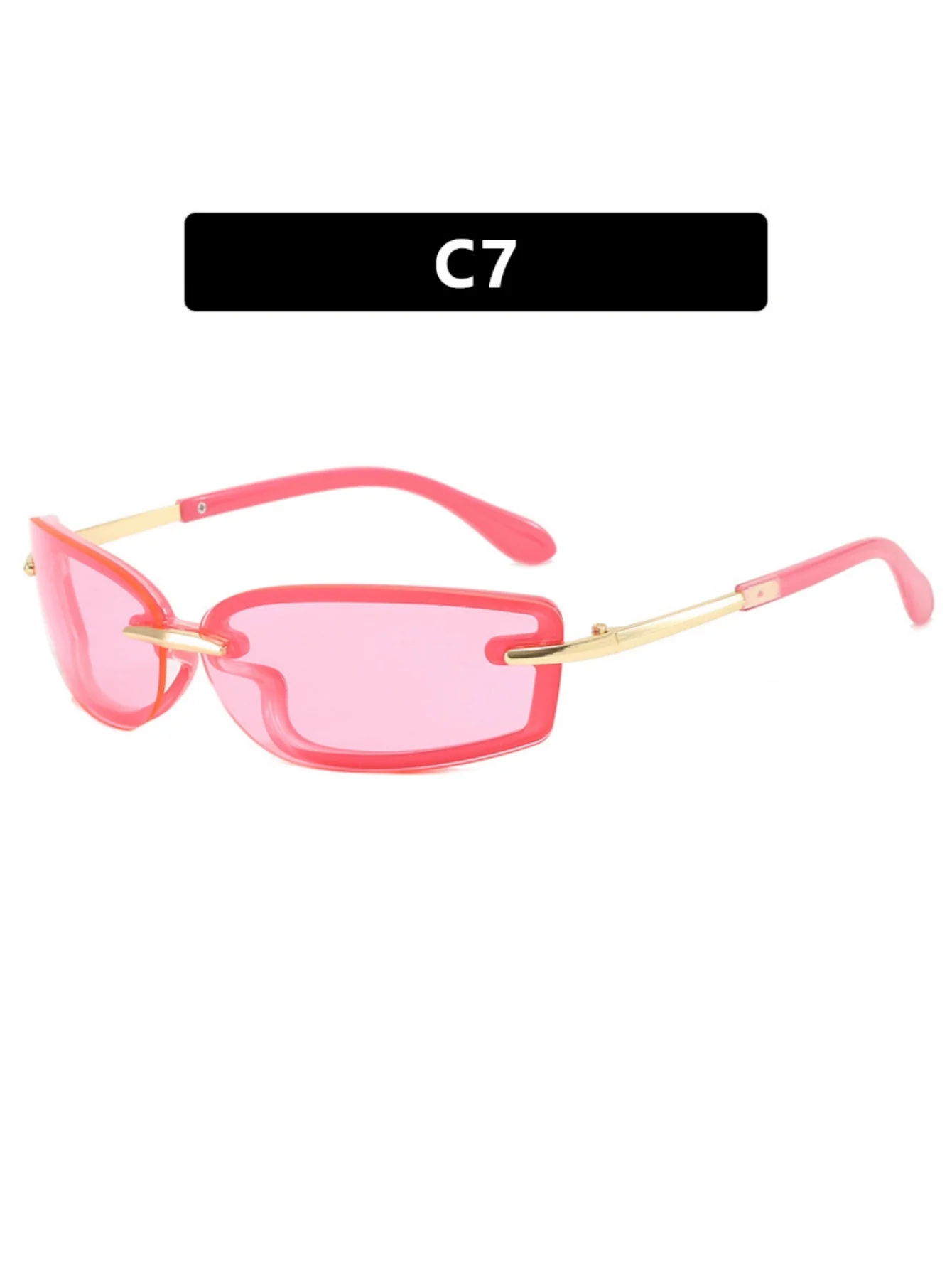 Frameless Square Sunglasses - Image 16