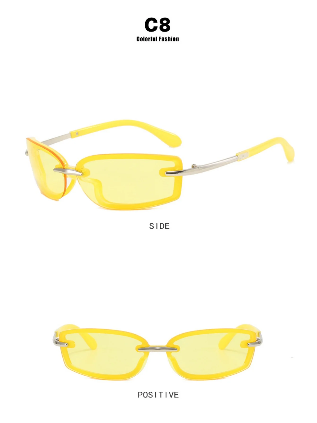 Frameless Square Sunglasses - Image 19