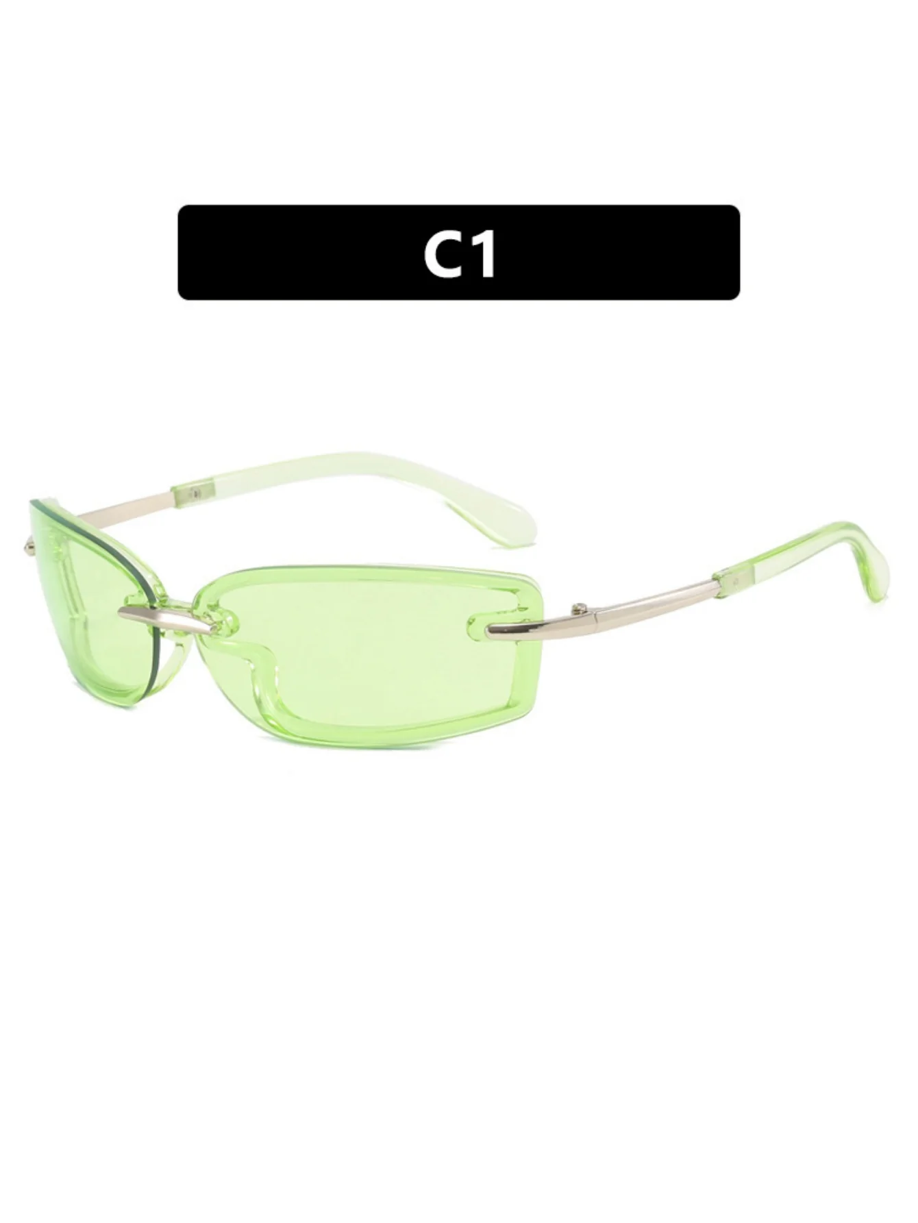 Frameless Square Sunglasses - Image 4