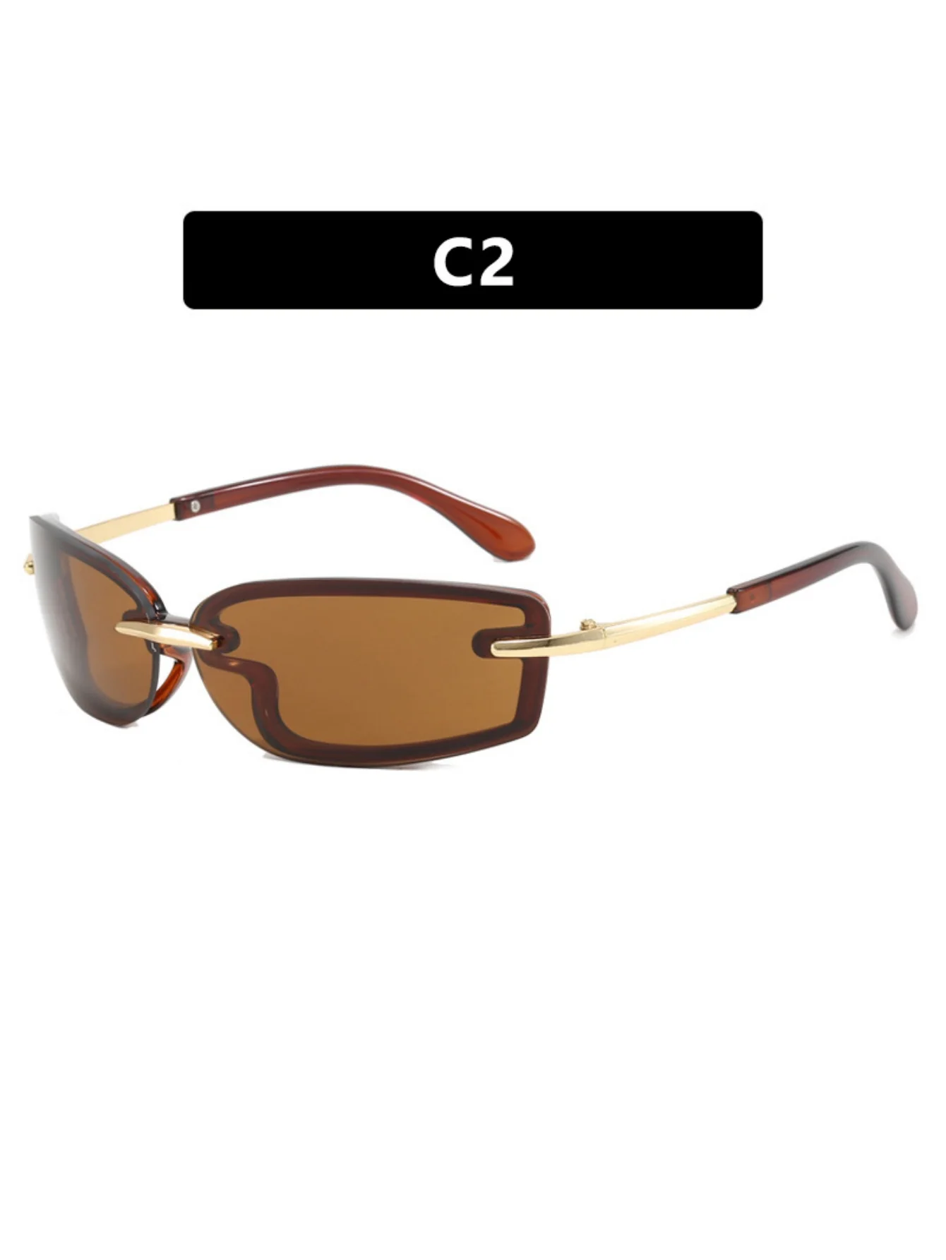 Frameless Square Sunglasses - Image 6