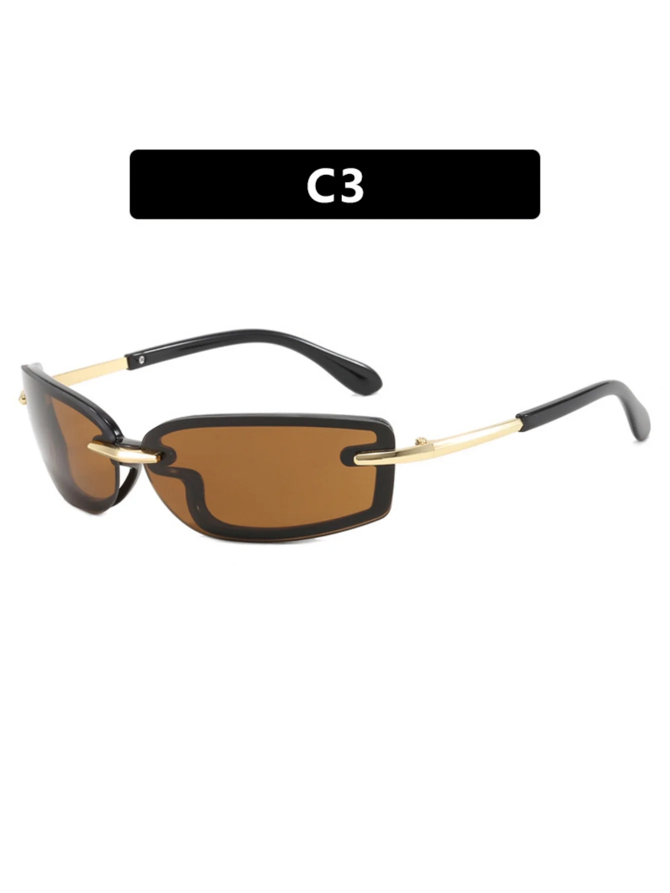 Frameless Square Sunglasses - Image 8