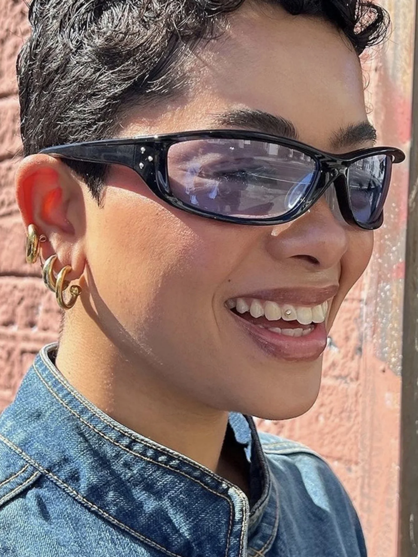 Full-rimmed, Uniquely Shaped Fashion Glasses - Image 2