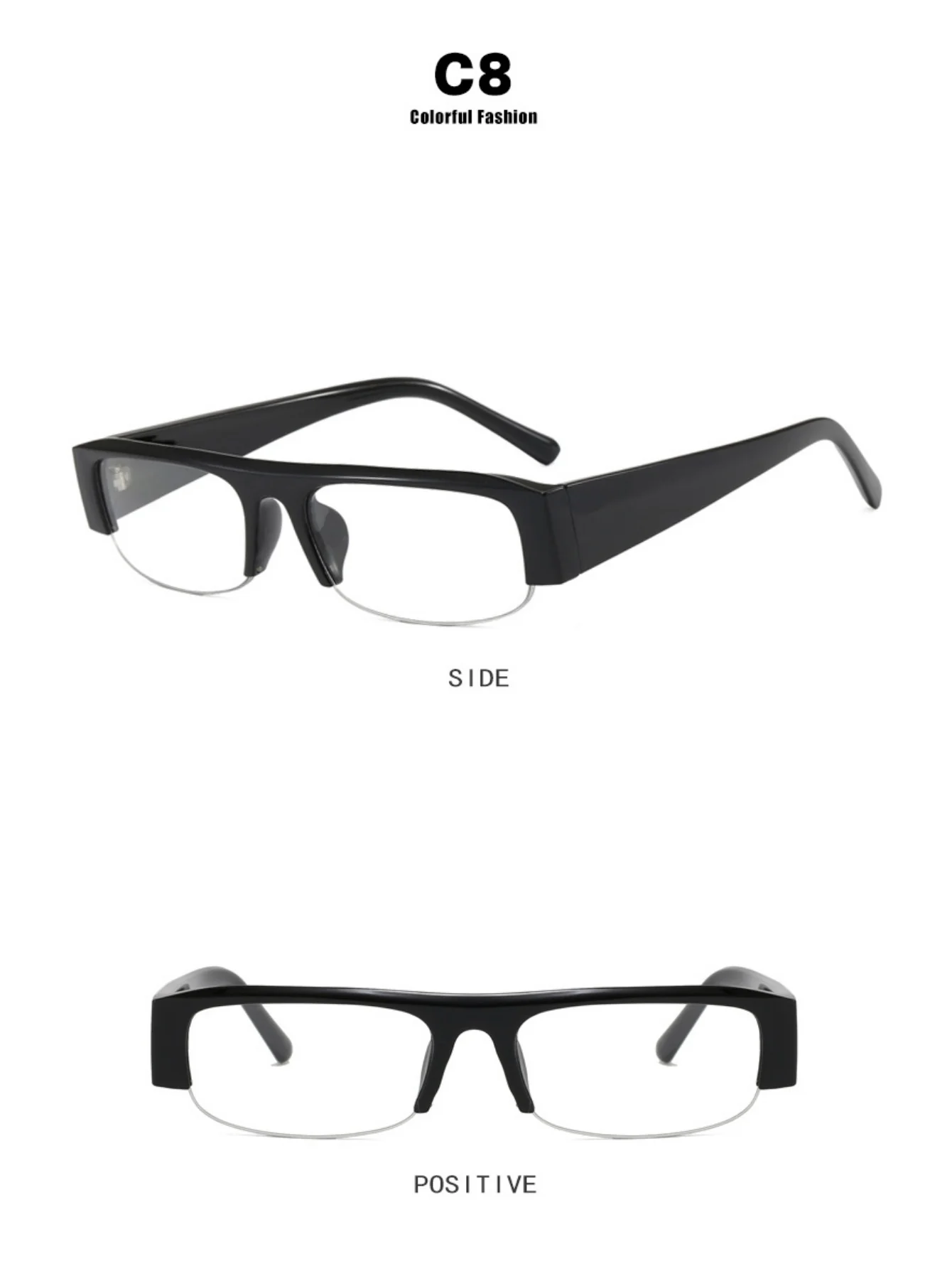 Full-frame Square Fashion Glasses - Image 19