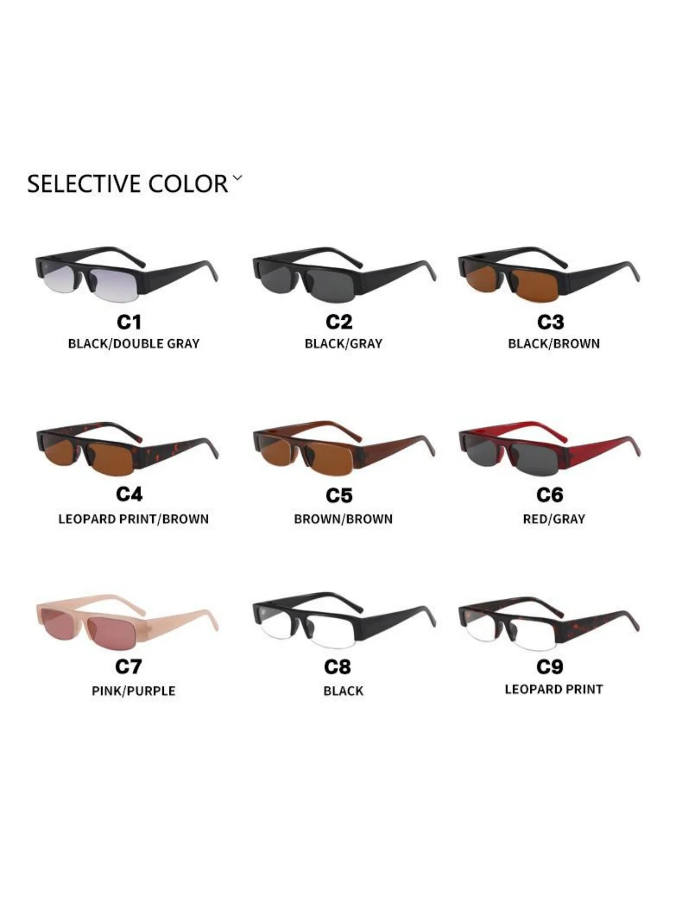 Full-frame Square Fashion Glasses - Image 22