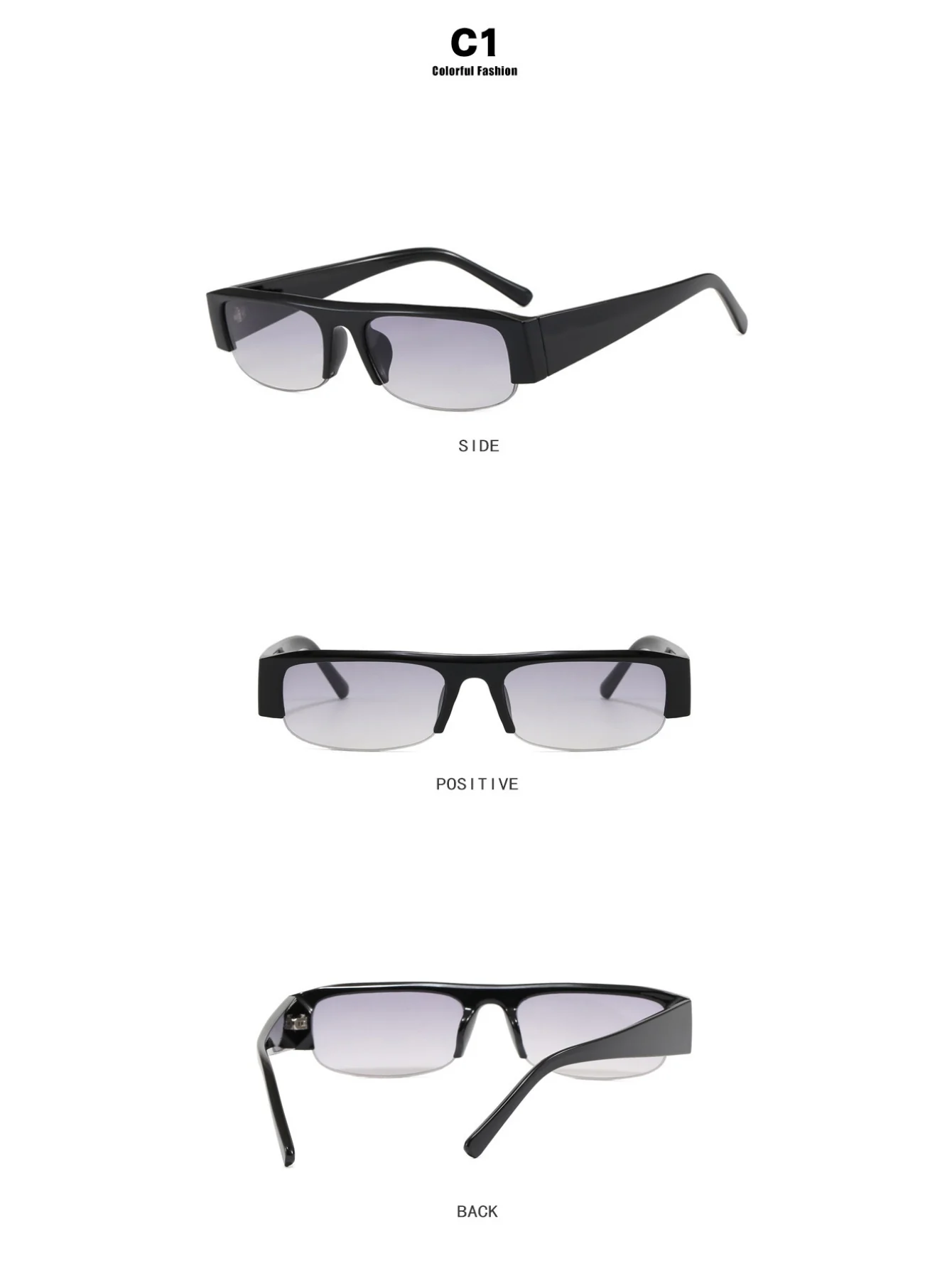 Full-frame Square Fashion Glasses - Image 5