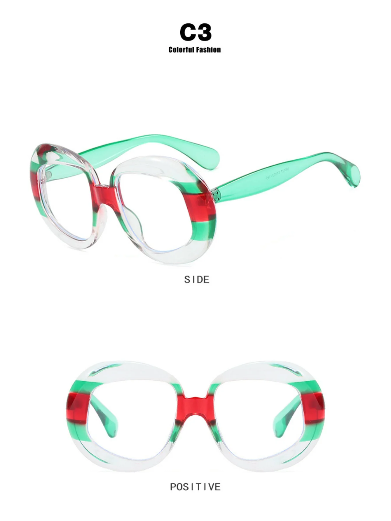 Irregularly Shaped Full-frame Round Fashion Glasses - Image 10