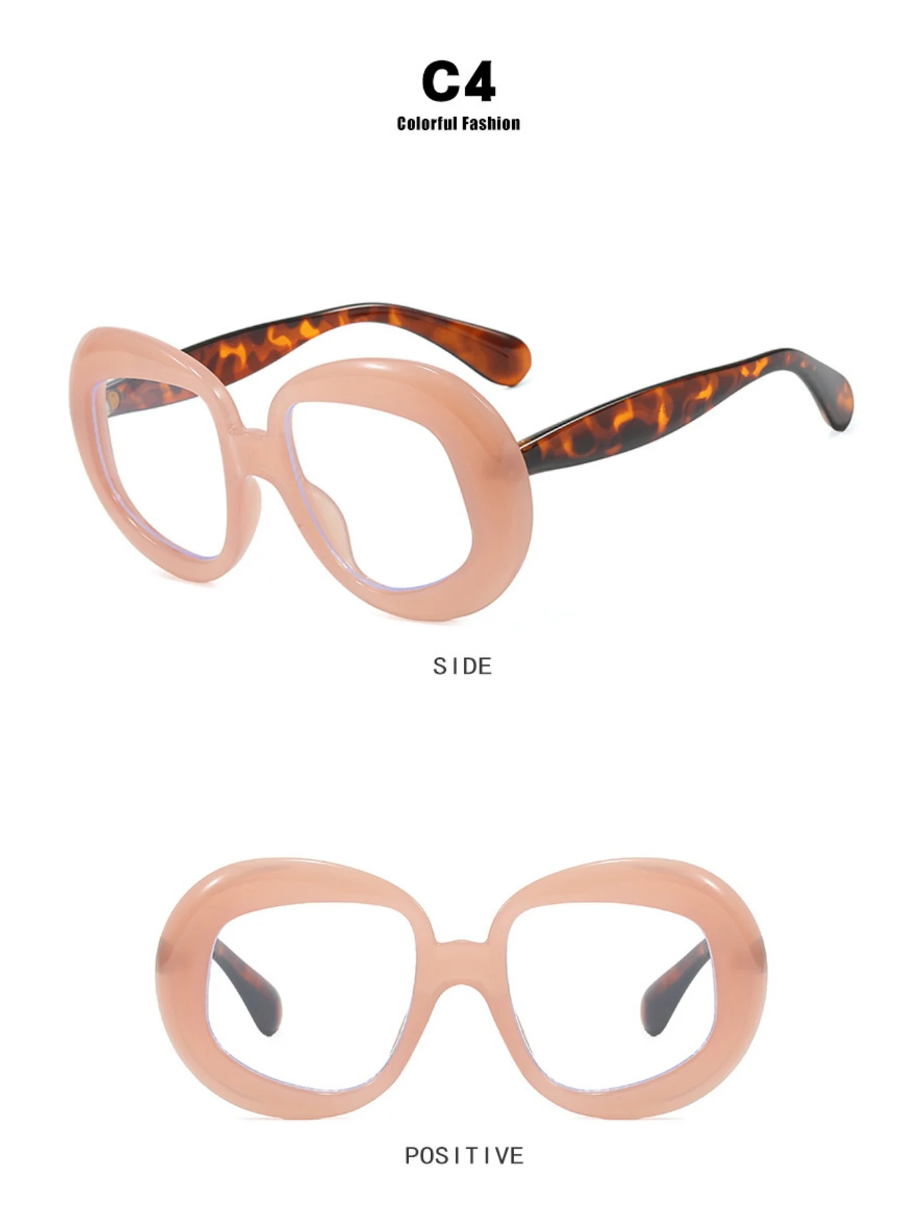 Irregularly Shaped Full-frame Round Fashion Glasses - Image 12