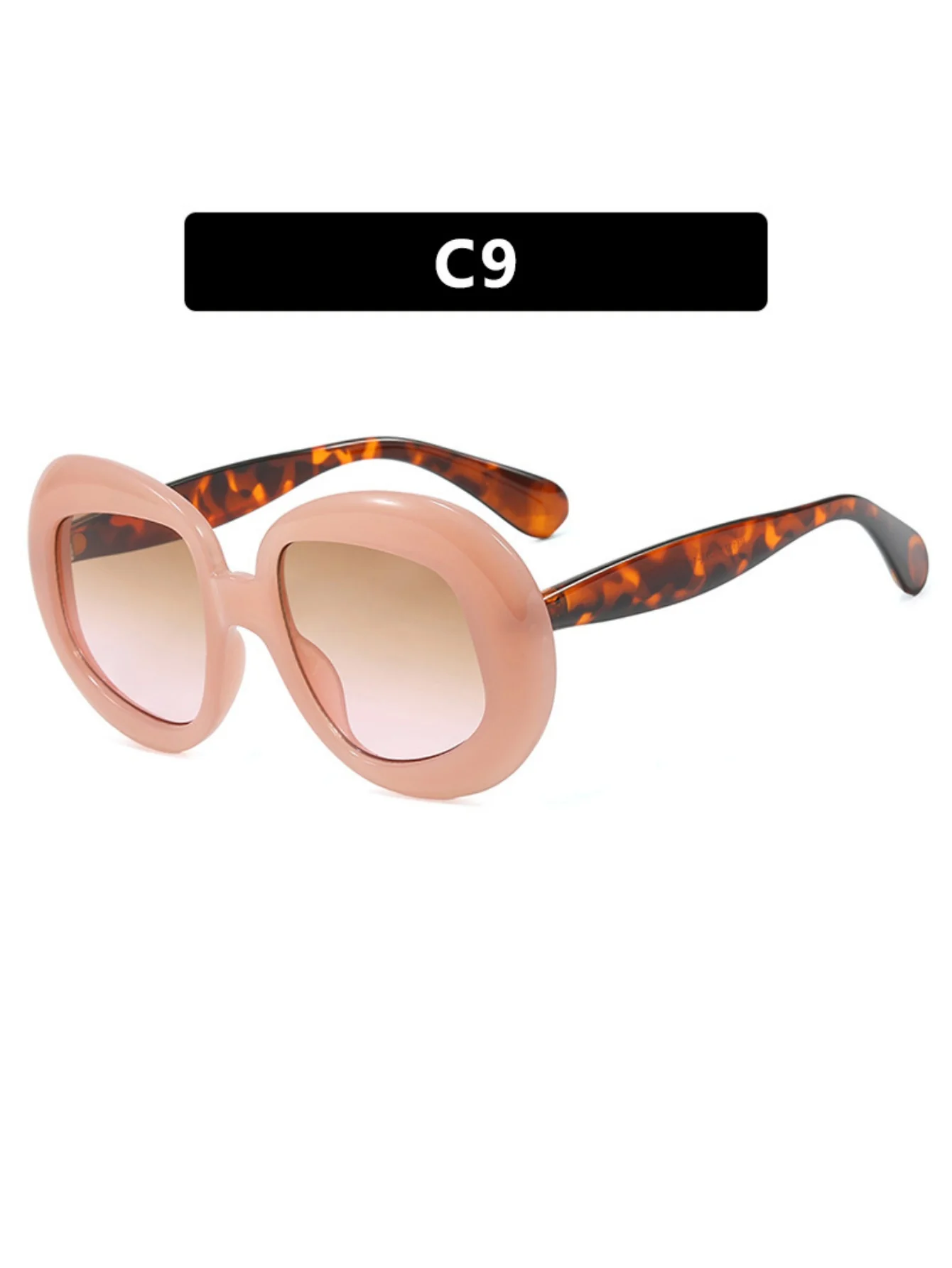 Irregularly Shaped Full-frame Round Fashion Glasses - Image 19