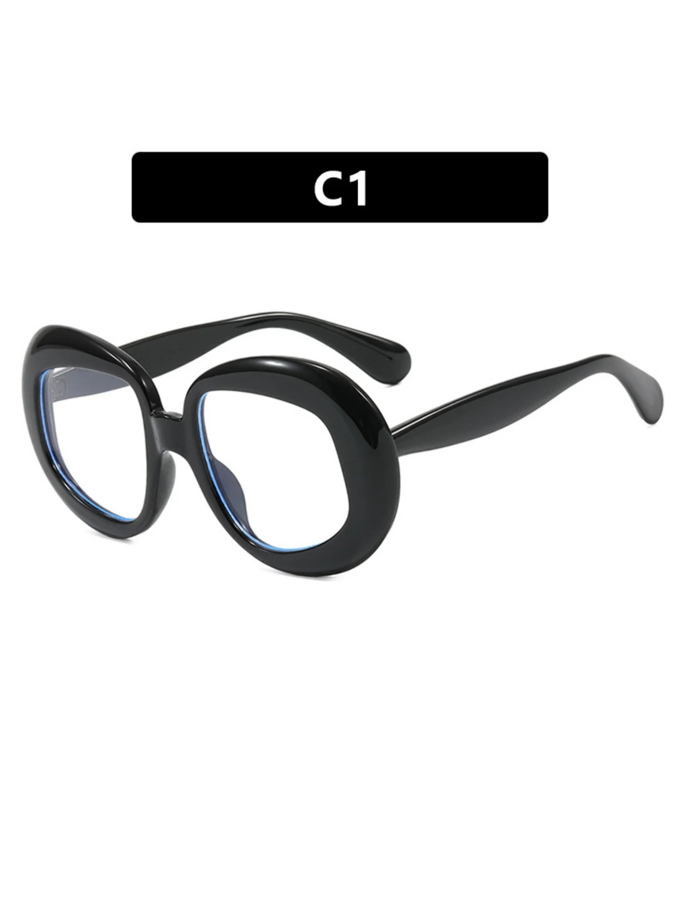 Irregularly Shaped Full-frame Round Fashion Glasses - Image 5