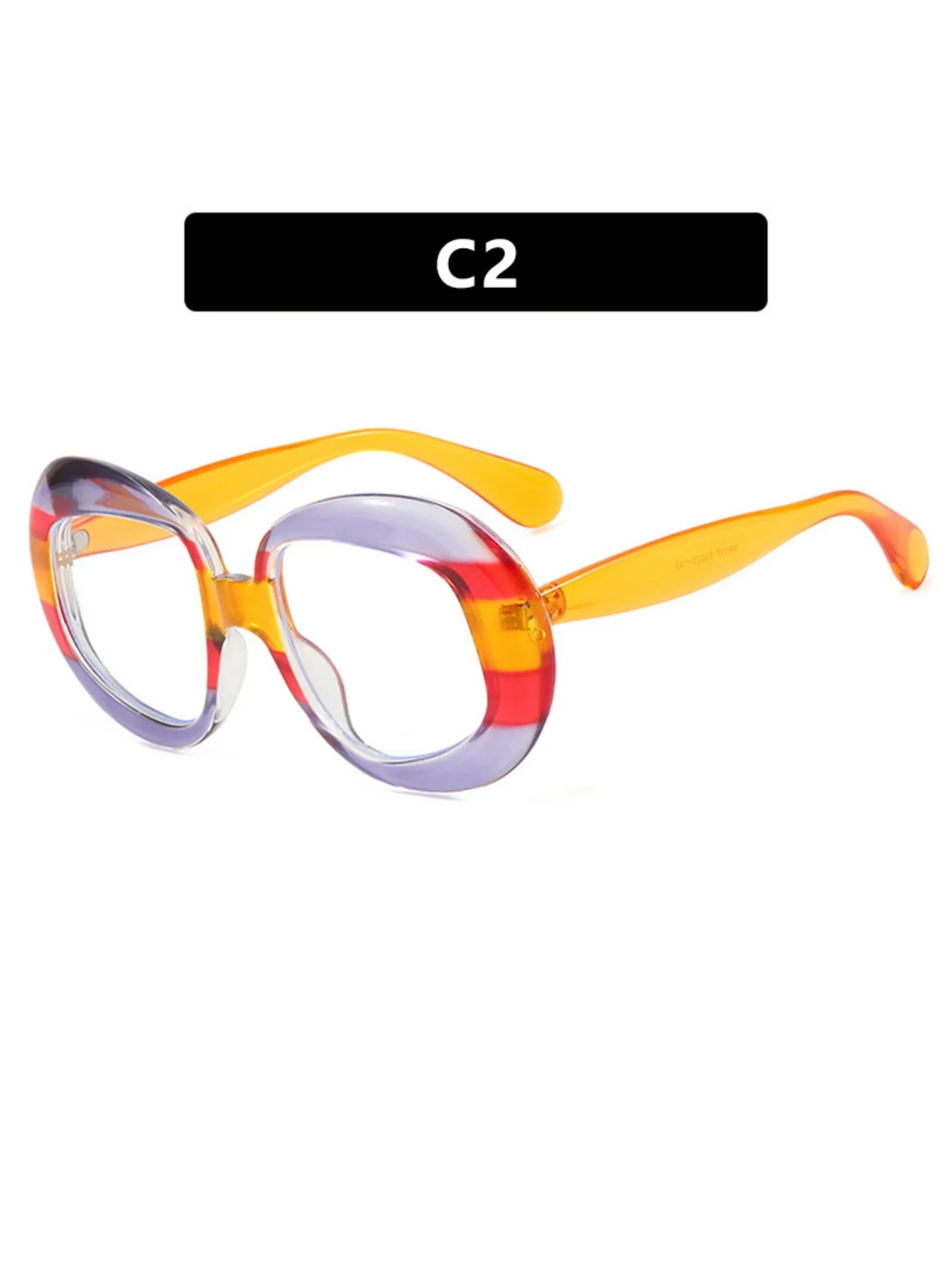 Irregularly Shaped Full-frame Round Fashion Glasses - Image 7