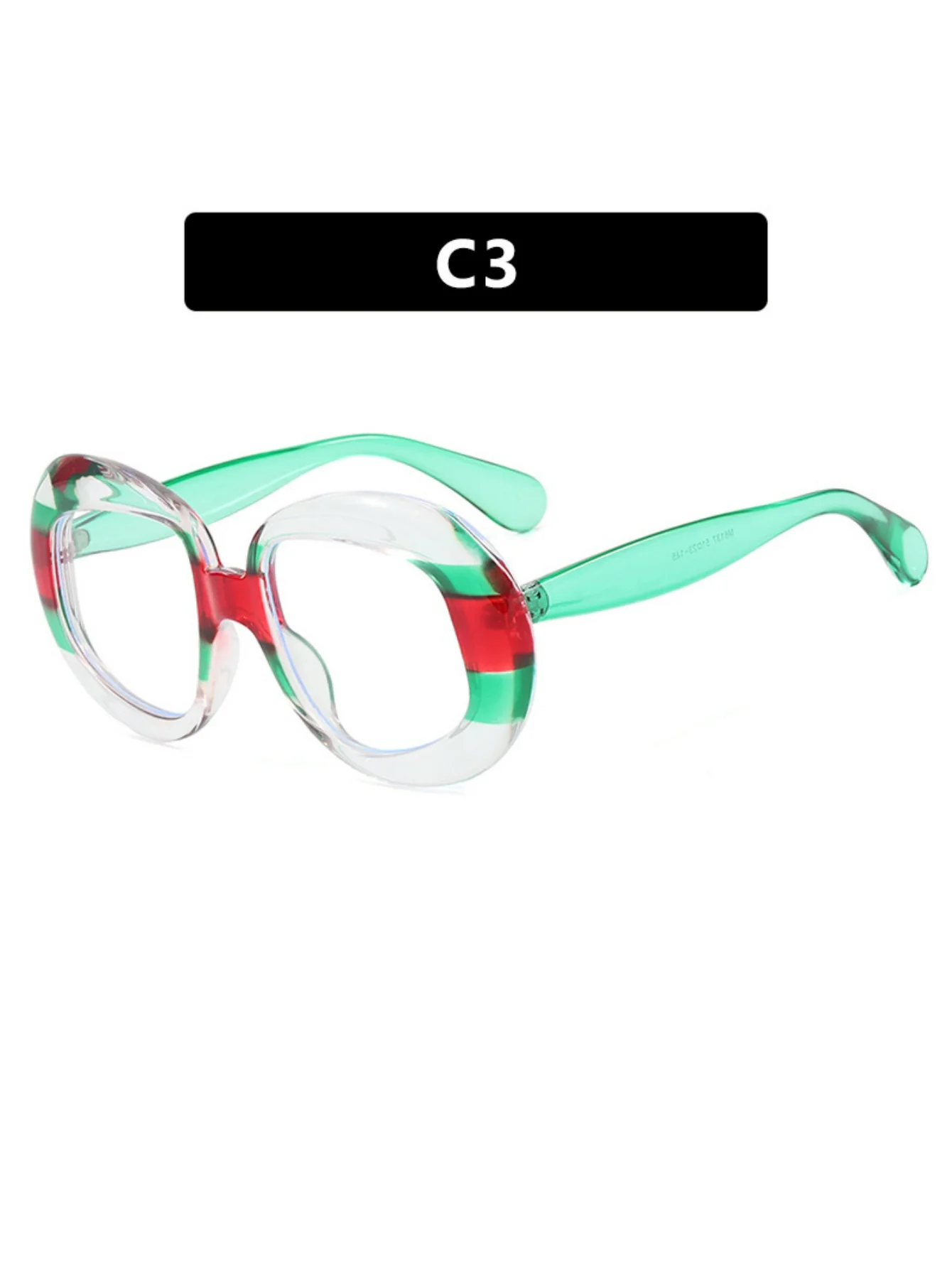 Irregularly Shaped Full-frame Round Fashion Glasses - Image 9