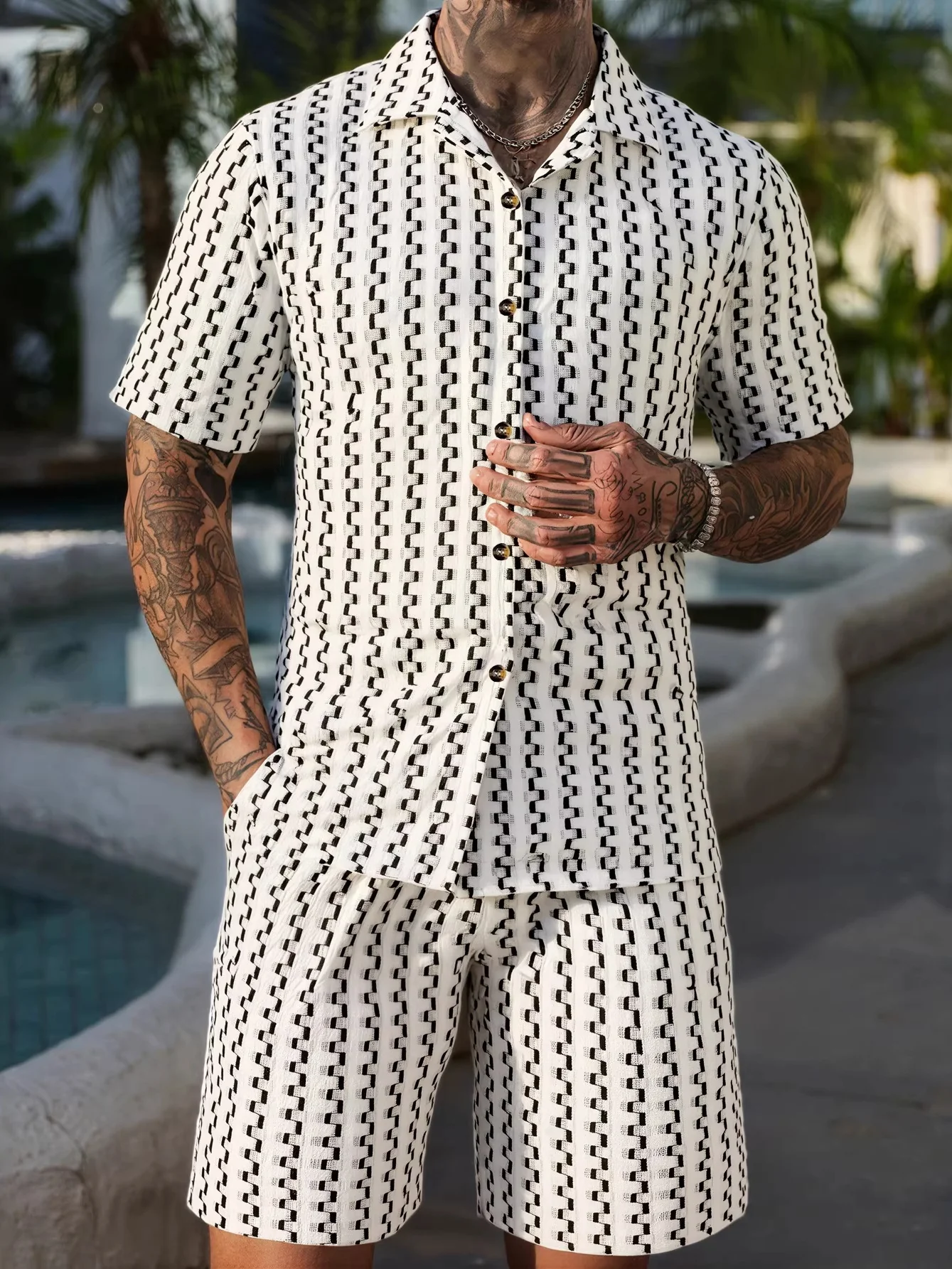 Leisure Vacation Stripes 2-piece Sets Set - Image 3