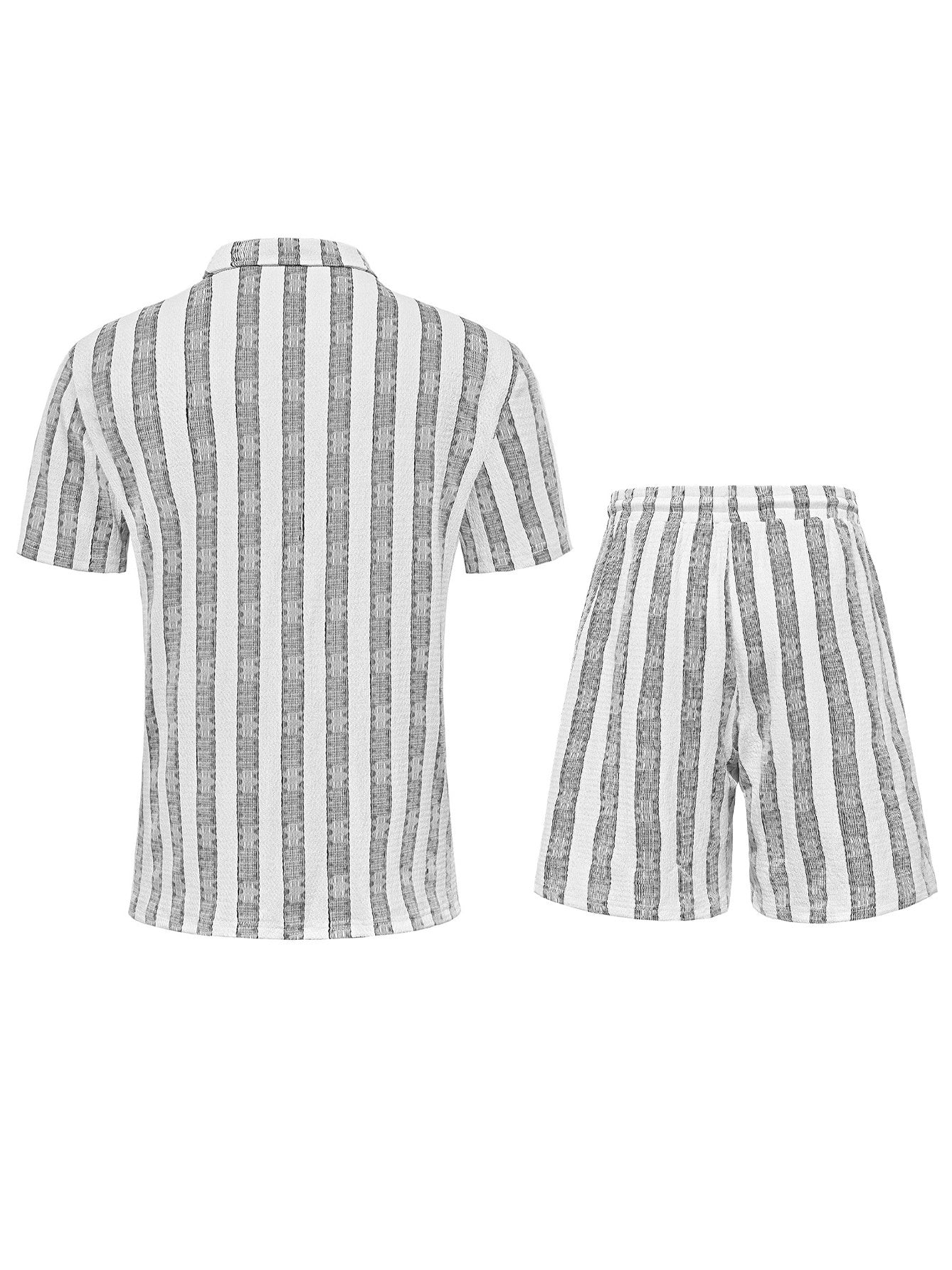 Vertical Stripes Leisure Vacation Loose-fit 2-piece Sets Set - Image 4