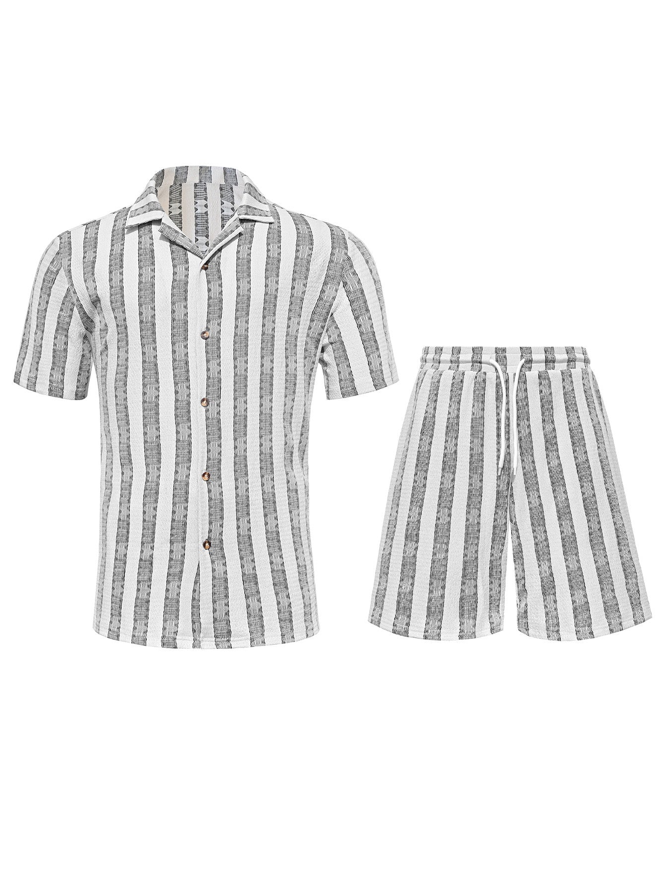 Vertical Stripes Leisure Vacation Loose-fit 2-piece Sets Set - Image 5