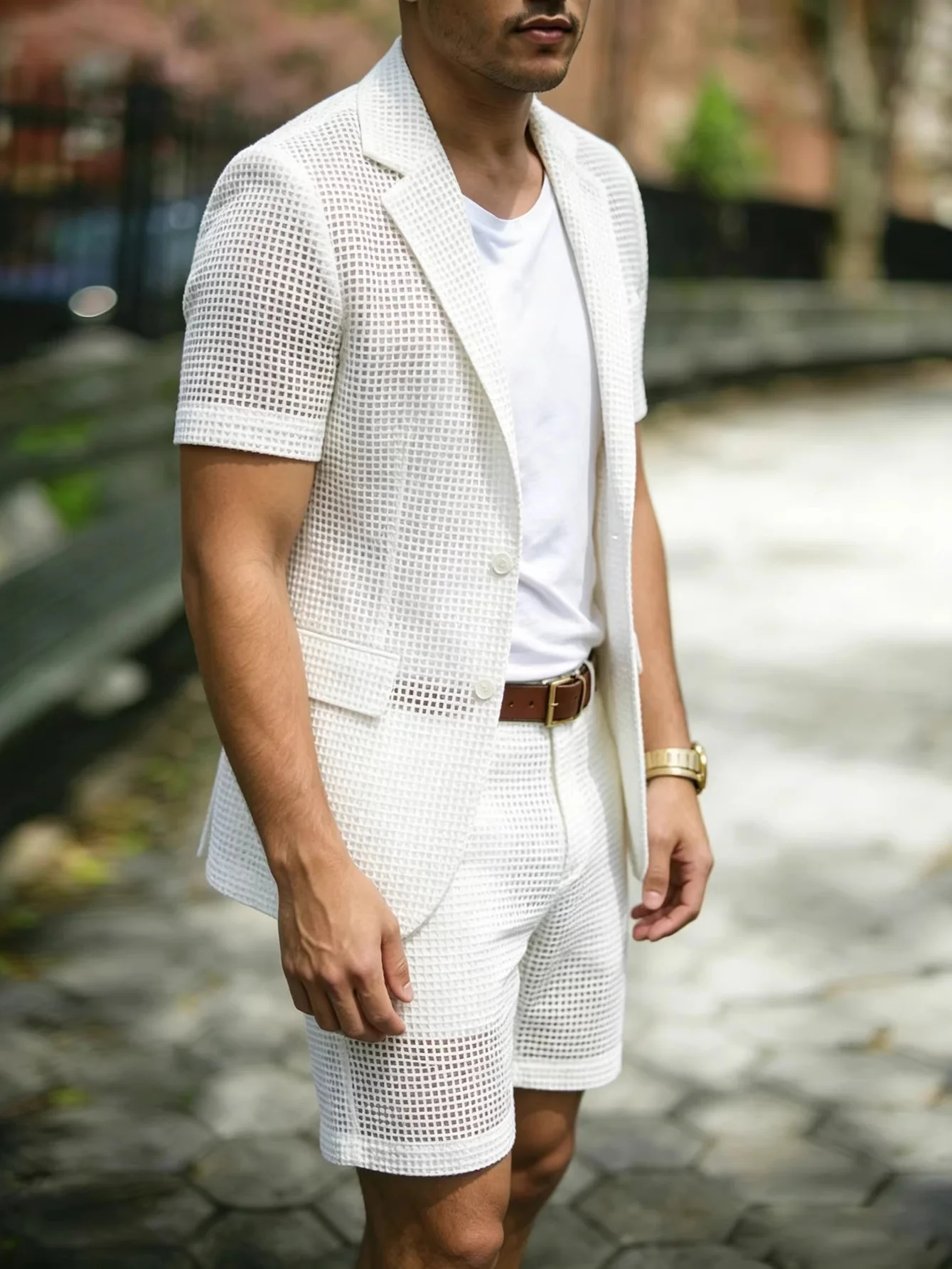 Leisure Grid Suit 2-piece Sets Set - Image 3