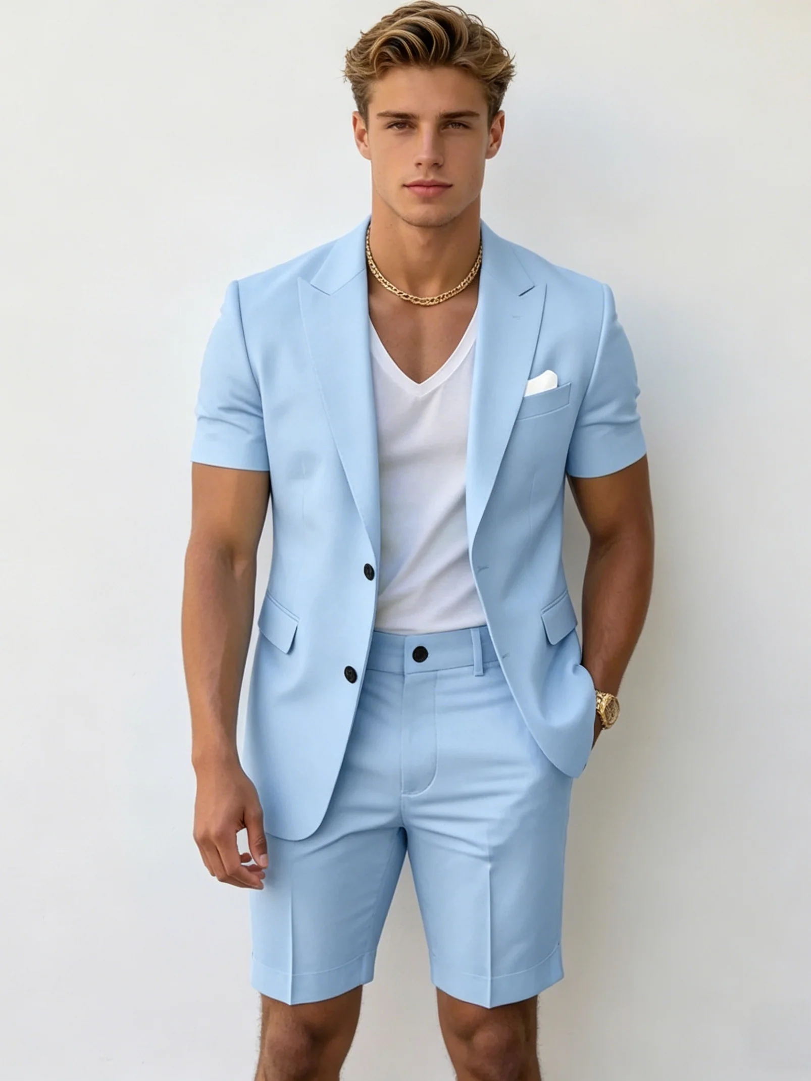 Leisure Gentleman Suit 2-piece Sets Set