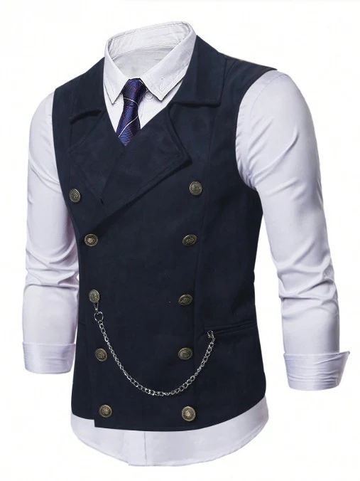 Slim-fit Business Suit Vests - Image 12