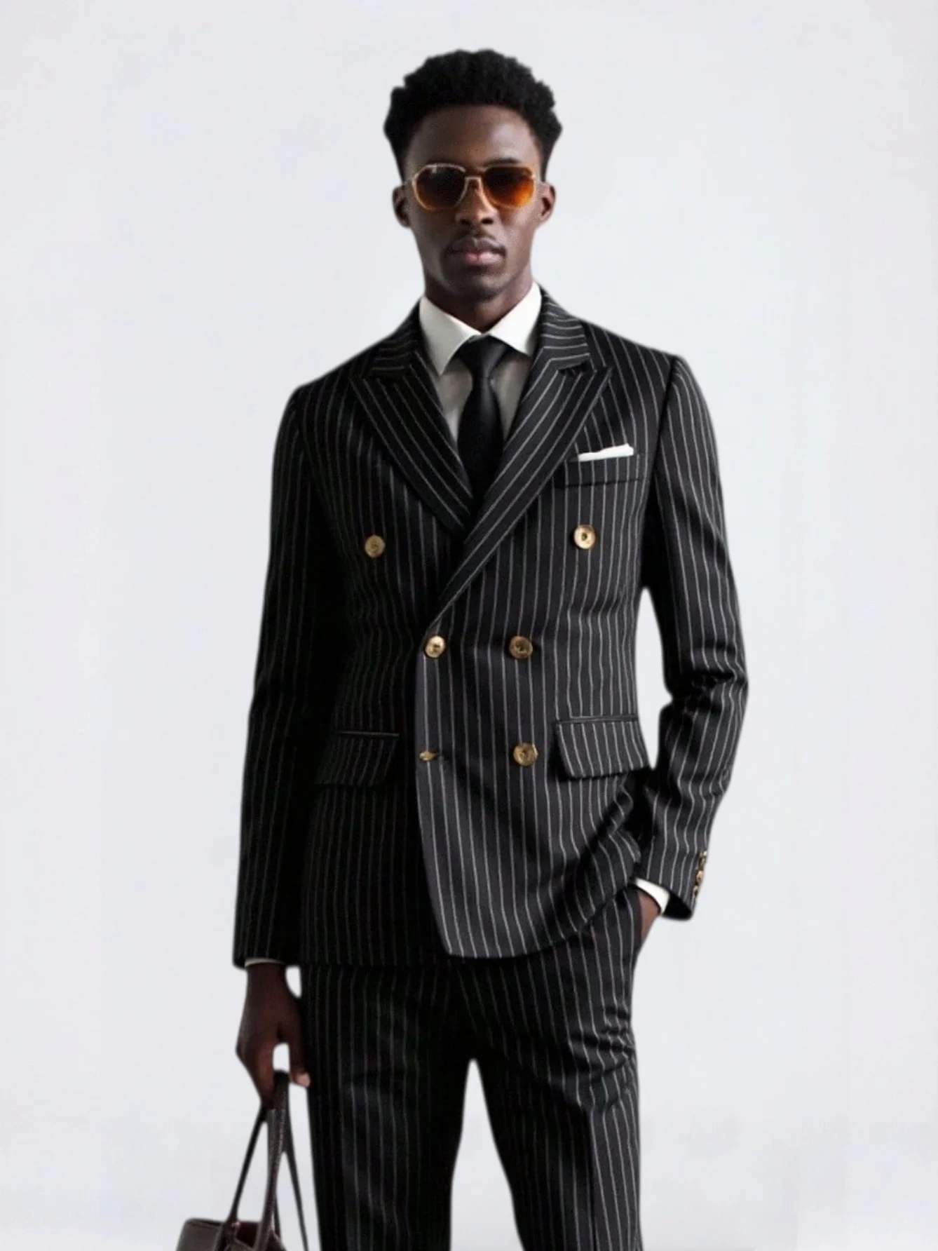 Stripes Business Dinner Wedding Suit 2-piece Sets Set